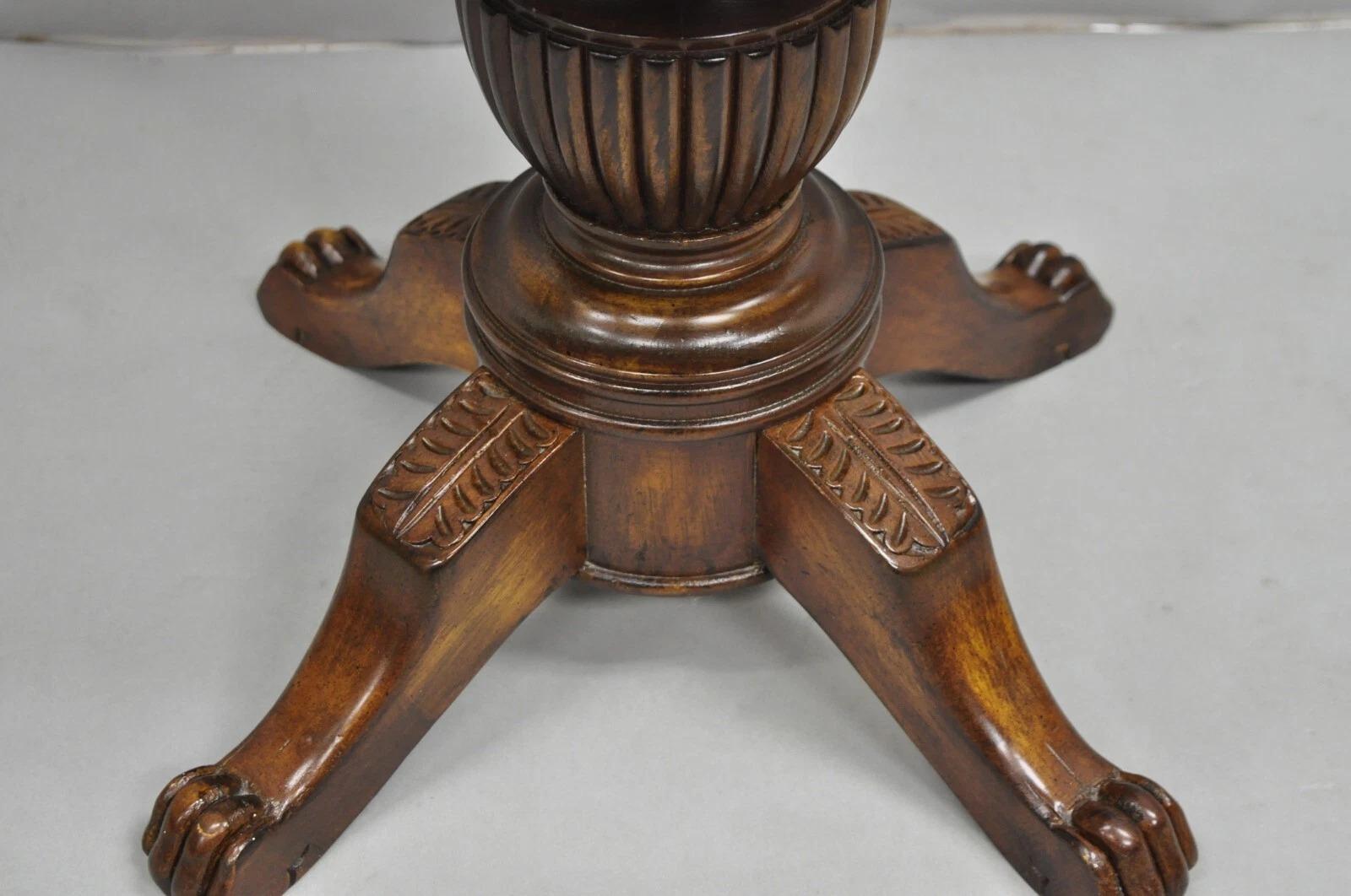 Antique French Empire Regency Inlaid Mahogany Swivel Piano Harpist Stool Chair For Sale 1