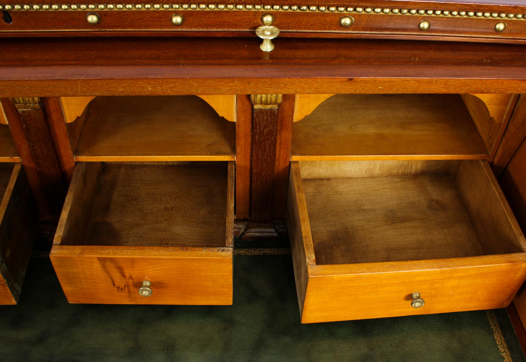 Ancien bureau cylindrique français de style néo-empire, 19ème siècle en vente 7