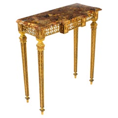 Antique French Empire Revival Ormolu Console Table 19th Century
