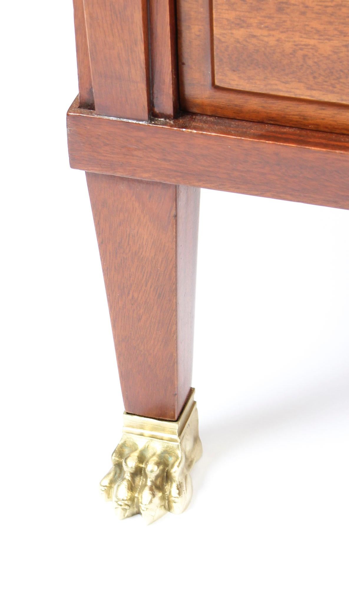 Bureau ancien de style néo-empire français monté en bronze doré, XIXe siècle en vente 6