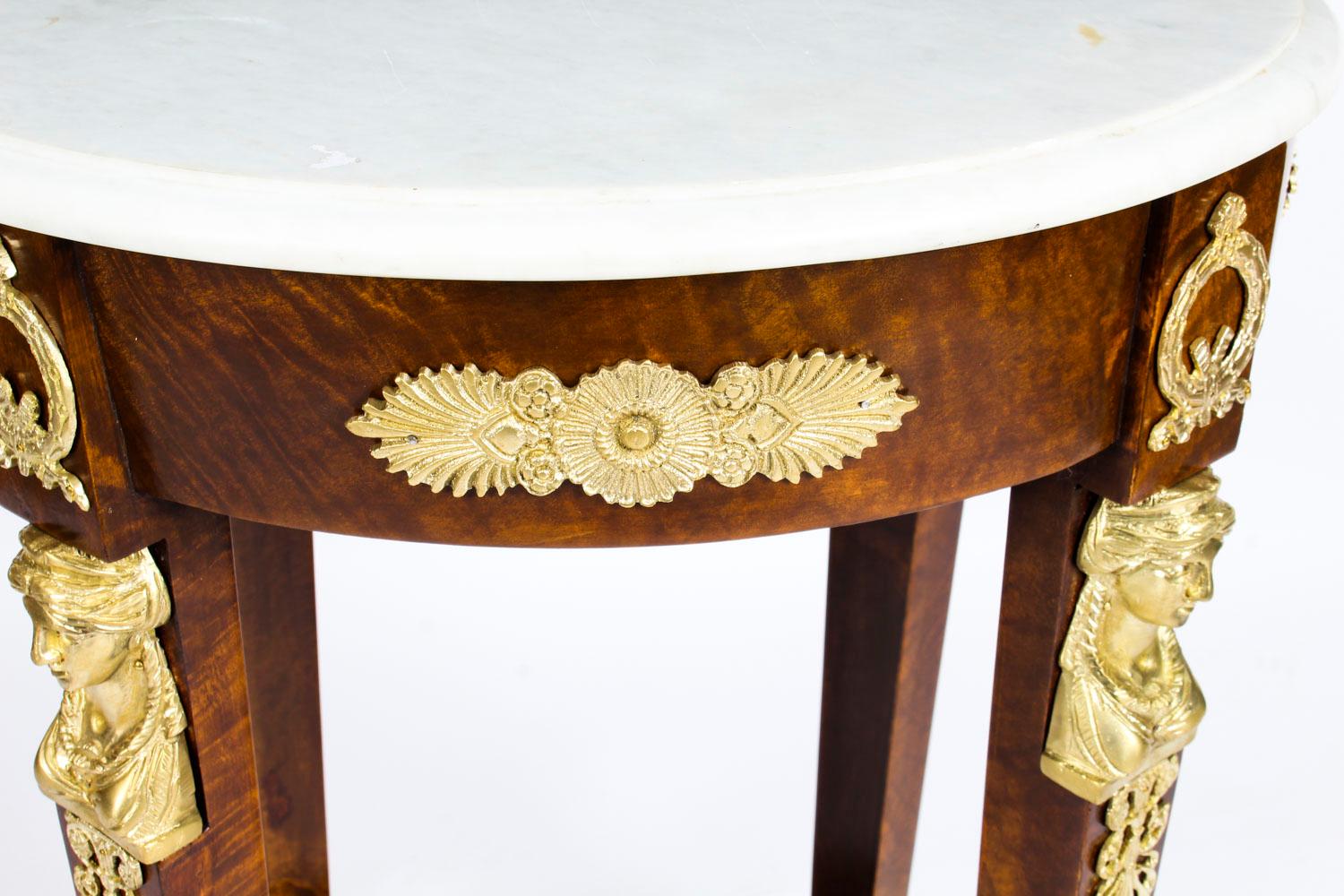 French Empire Revival Ormolu Mounted Guéridon Occasional Table, 19th Century 2