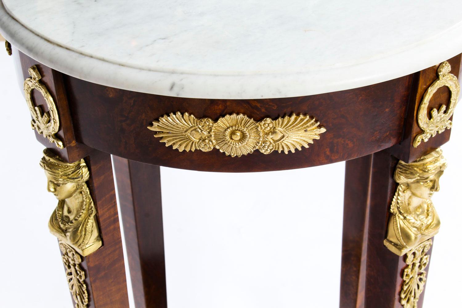 French Empire Revival Ormolu Mounted Guéridon Occasional Table, 19th Century 3