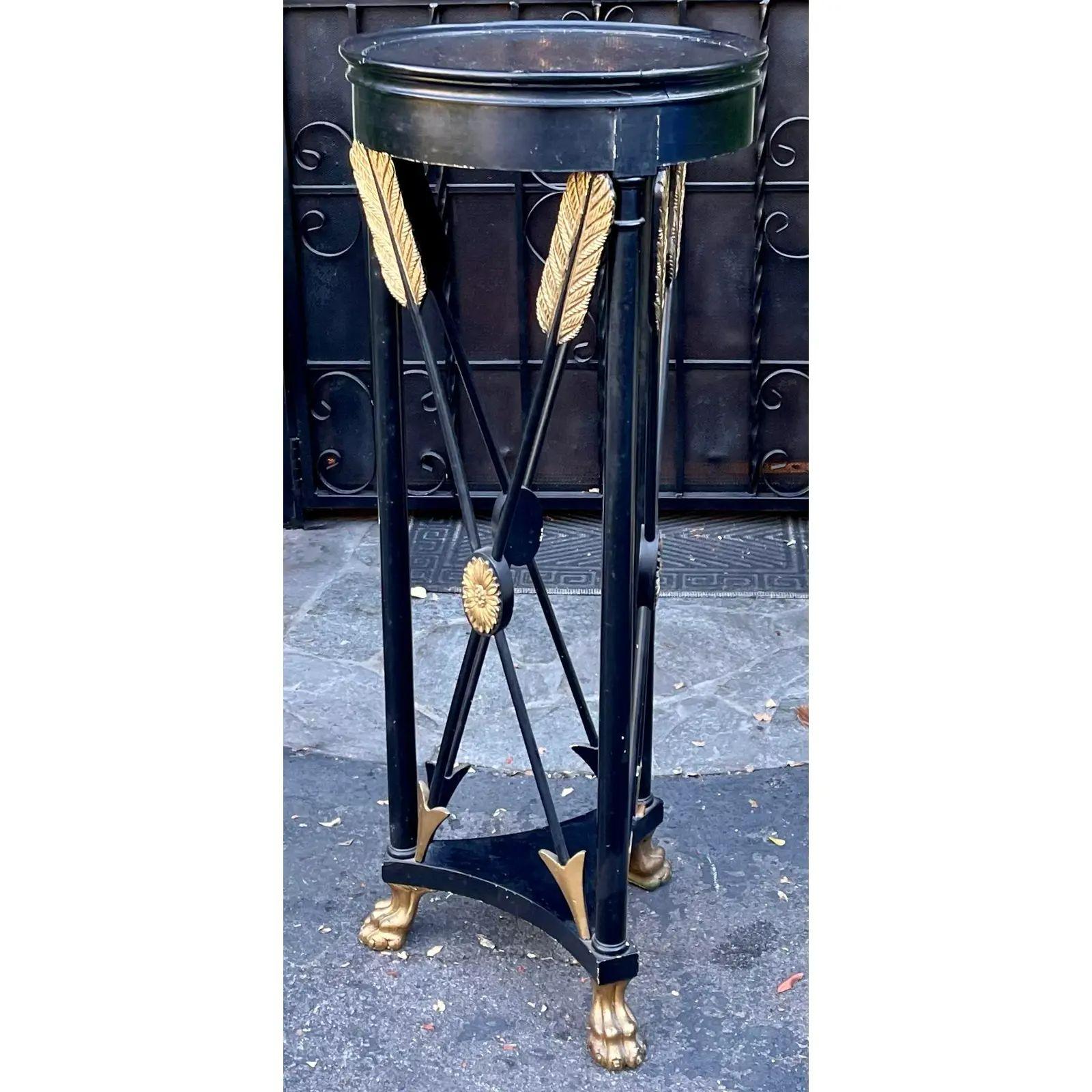 gold and glass plant stand