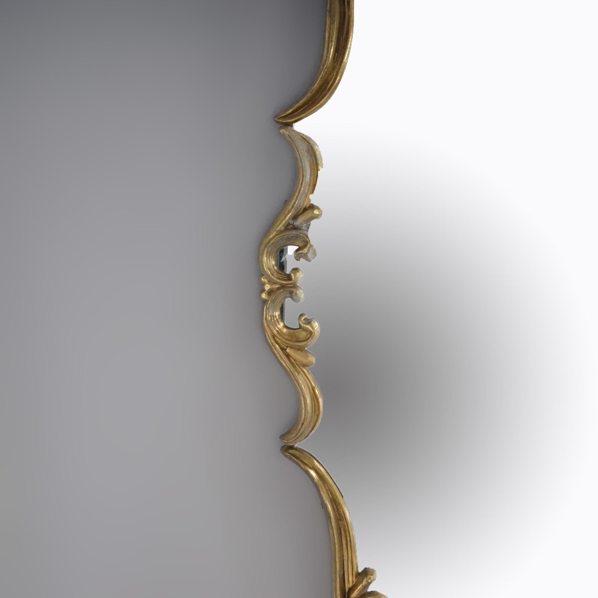 antique gold ornate metal wall mirror