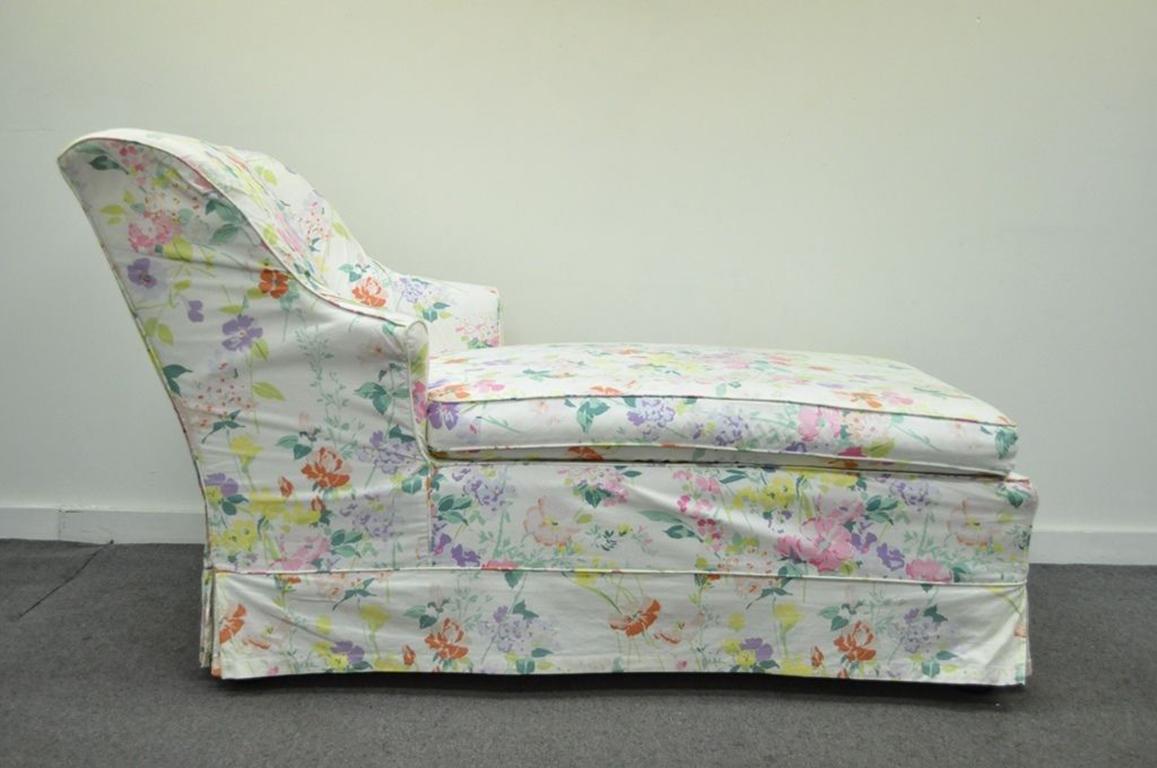 Antique French Empire Style Chaise Longue Fainting Couch Sofa Bun Feet Recamier 3