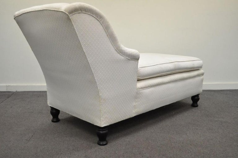 Antique French Empire Style Chaise Longue Fainting Couch Sofa Bun Feet