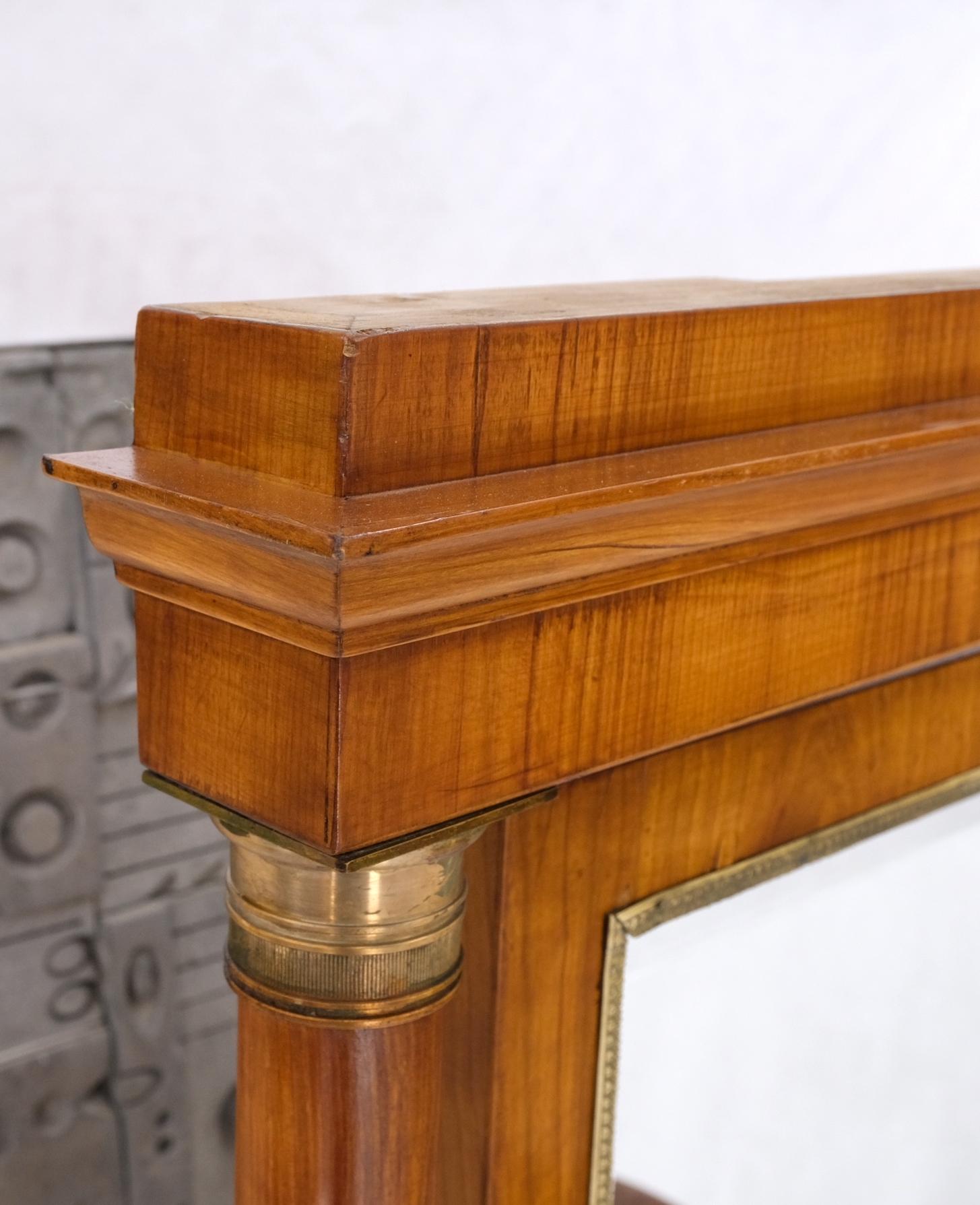 Antiker französischer Cheval-Standspiegel im Empire-Stil aus Kirschbaum und Messing  im Angebot 4