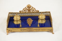 Antique French Empire Style Ink Stand, Desk Inkwell, France 1880, H527
