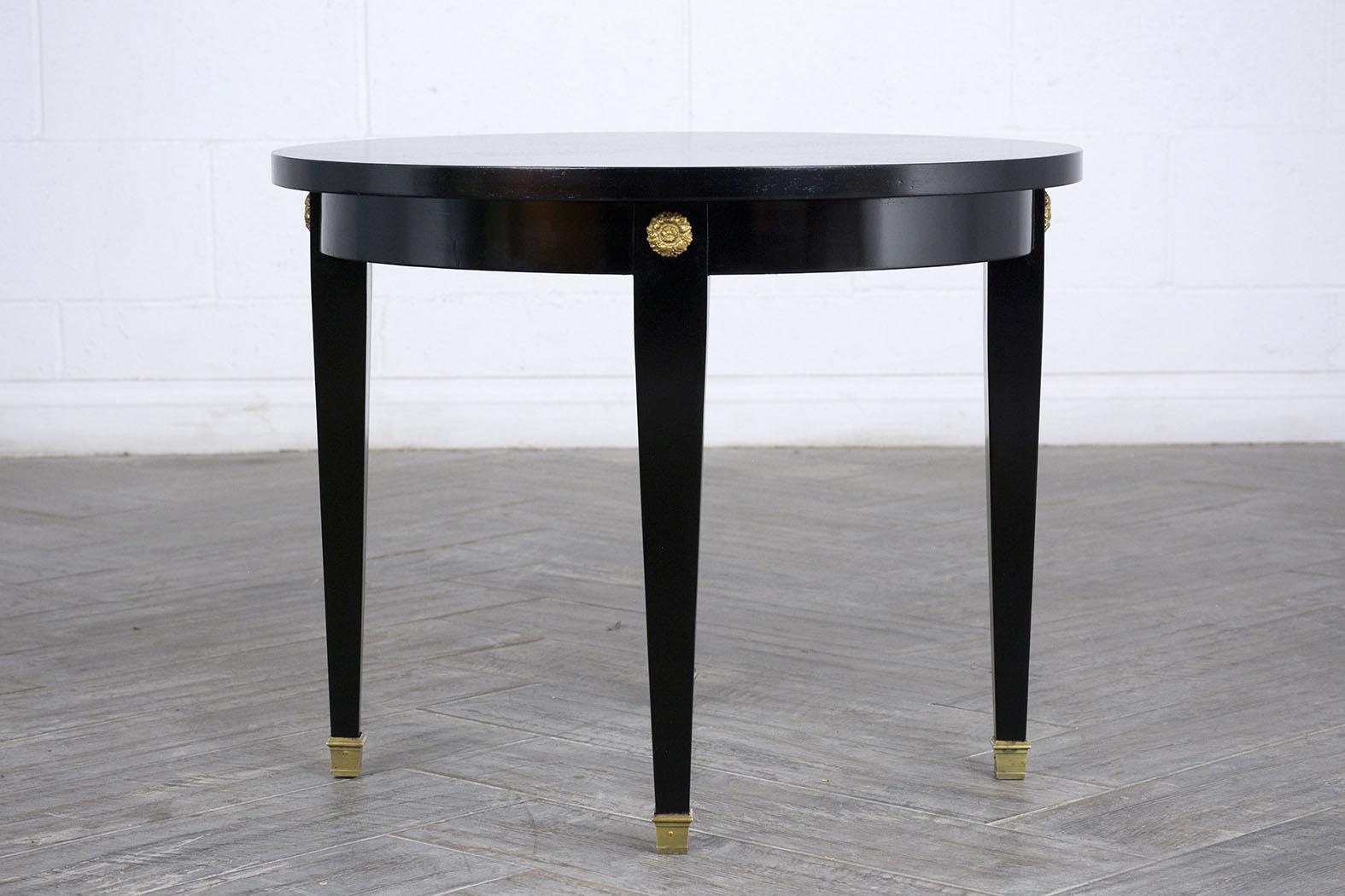 Polished Antique French Empire Style Low Side Table