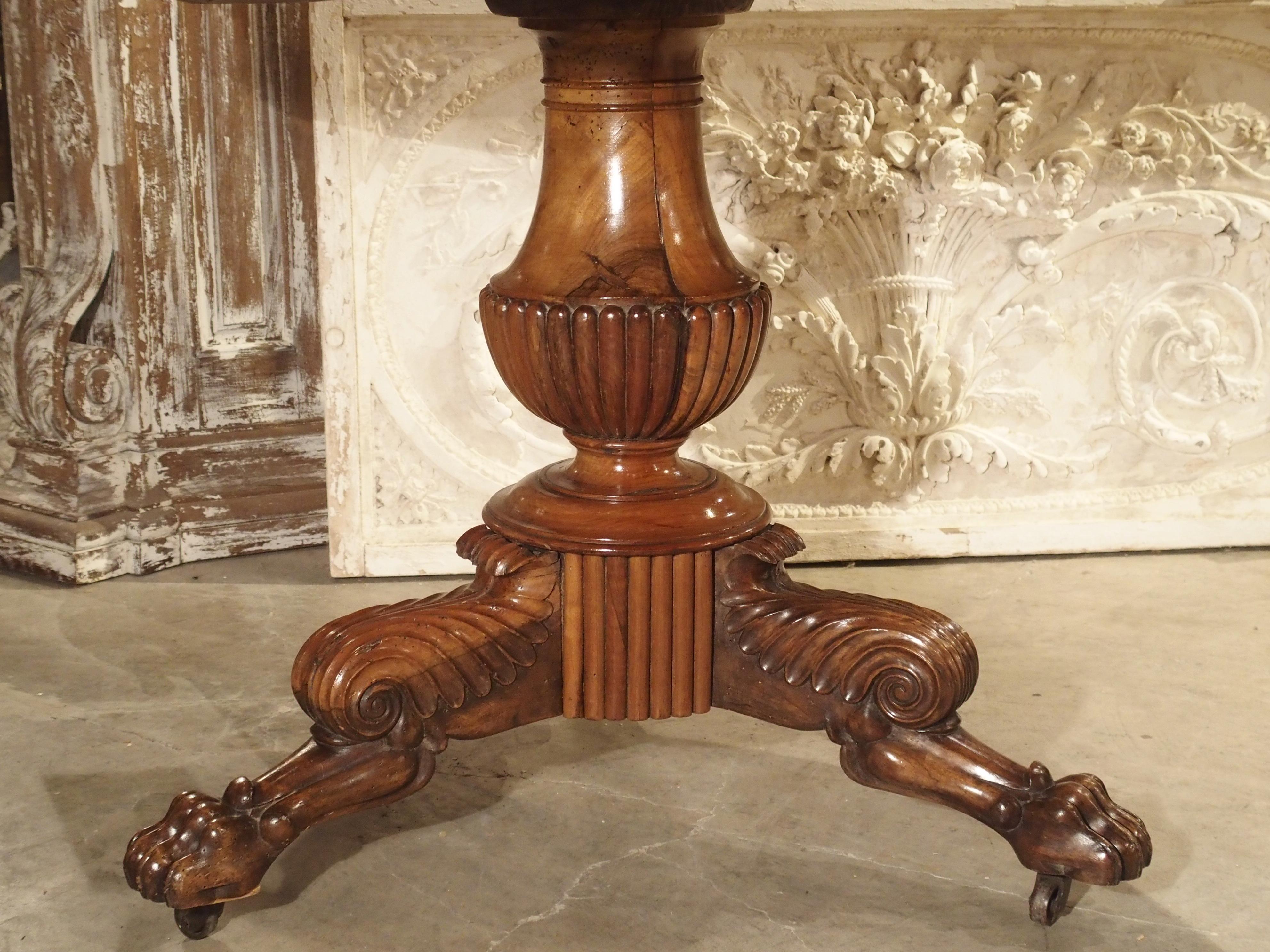 Antique French Empire Style Mahogany and Marble Centre Table, circa 1870 10