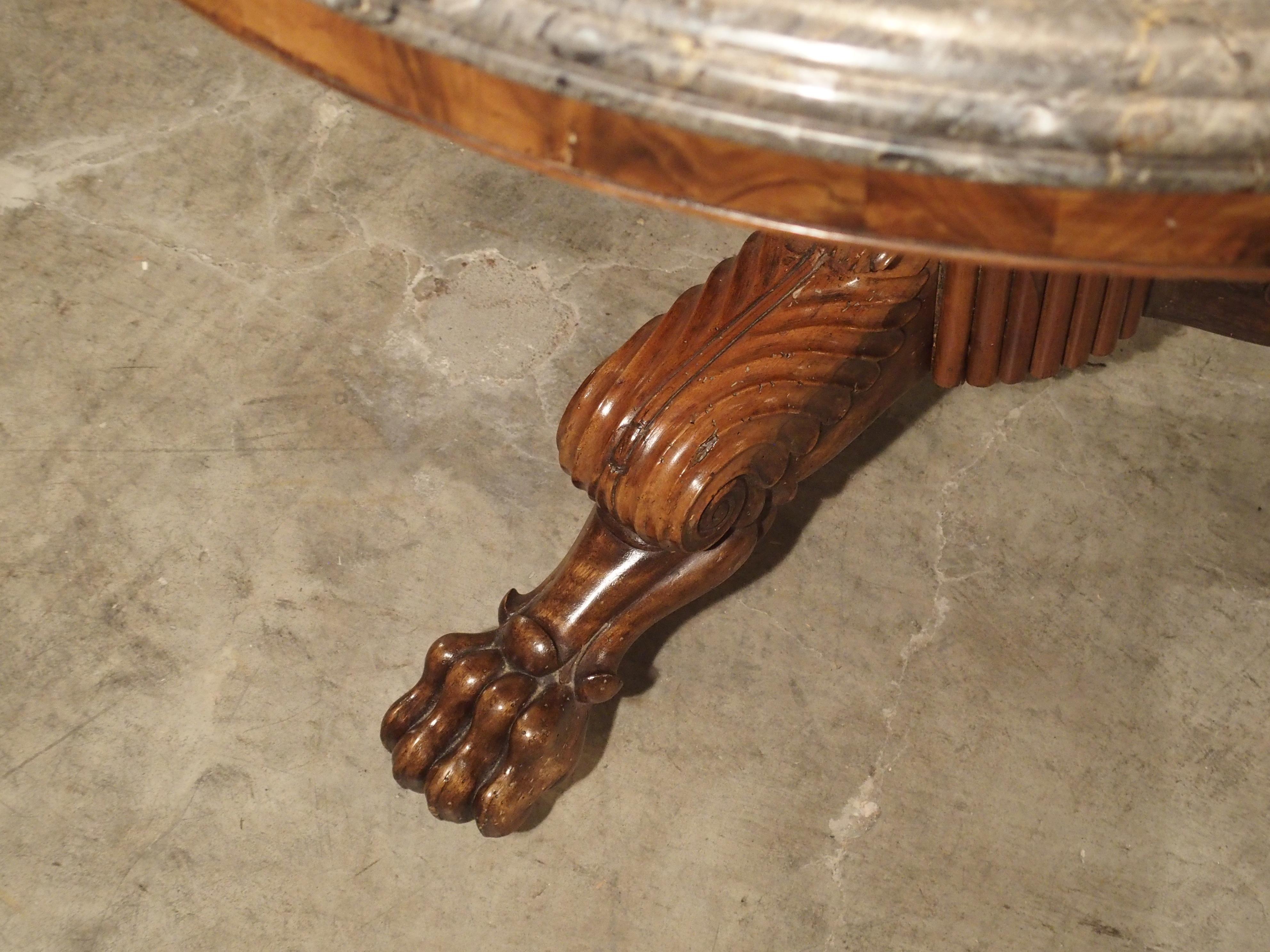 Antique French Empire Style Mahogany and Marble Centre Table, circa 1870 12
