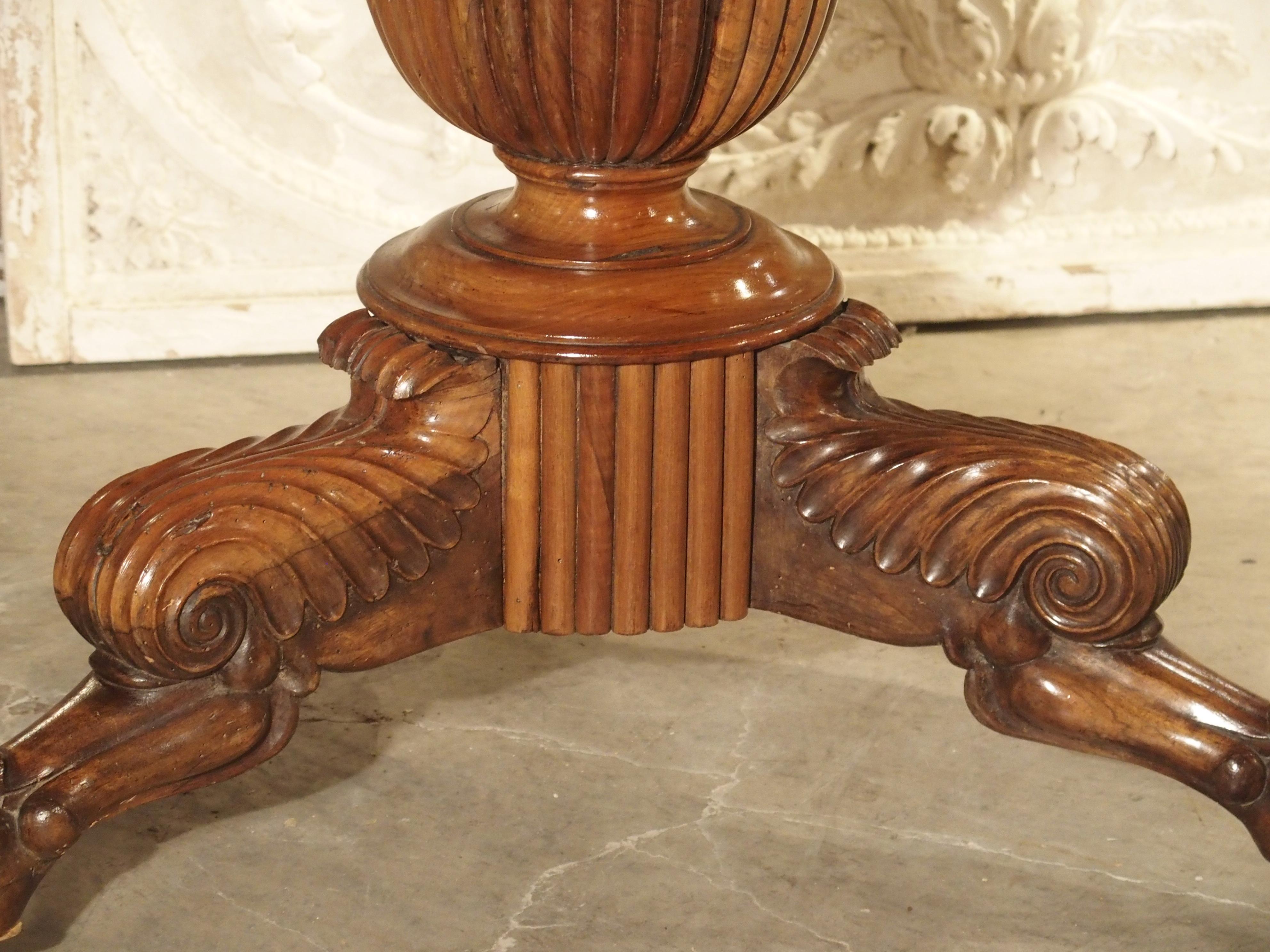 19th Century Antique French Empire Style Mahogany and Marble Centre Table, circa 1870