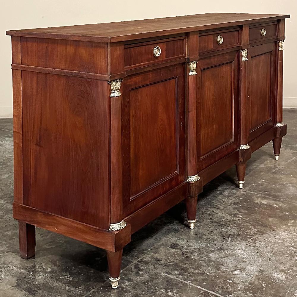 20th Century Antique French Empire Style Mahogany Buffet ~ Credenza