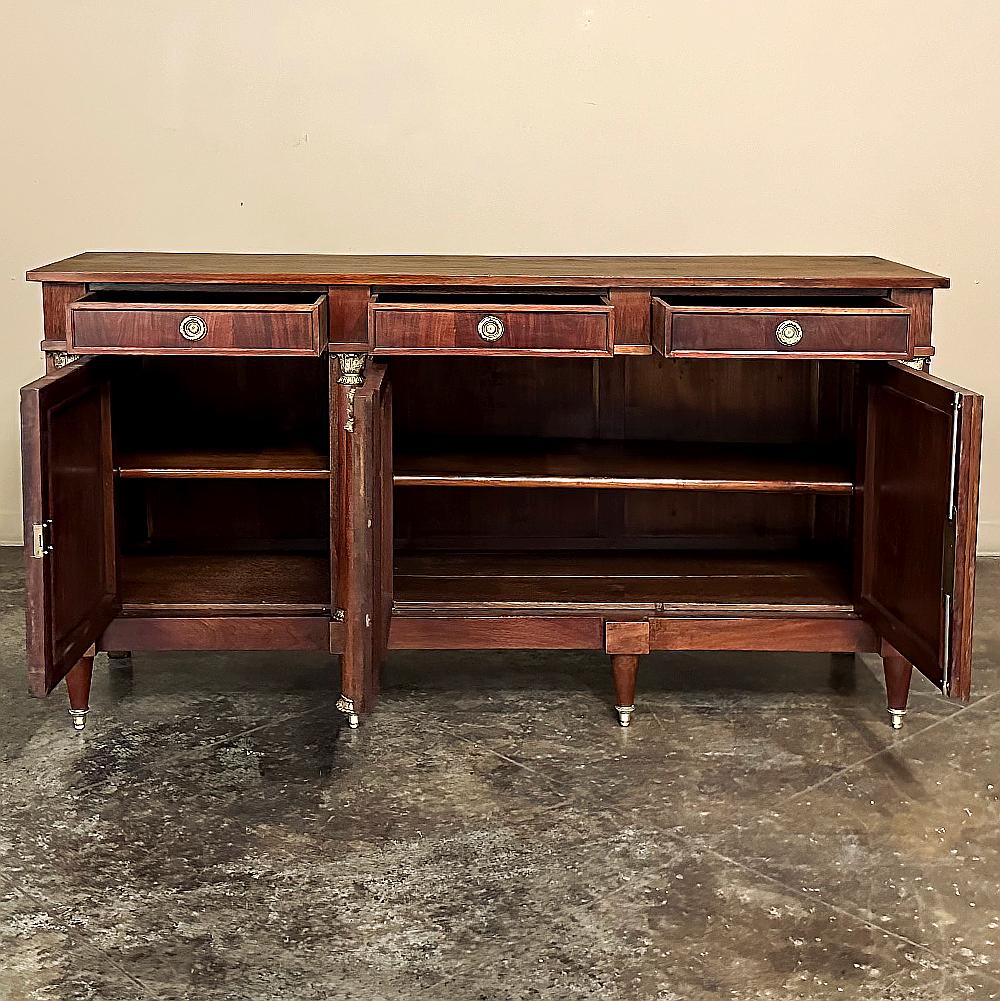 Antique French Empire Style Mahogany Buffet ~ Credenza 2