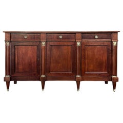 Antique French Empire Style Mahogany Buffet ~ Credenza