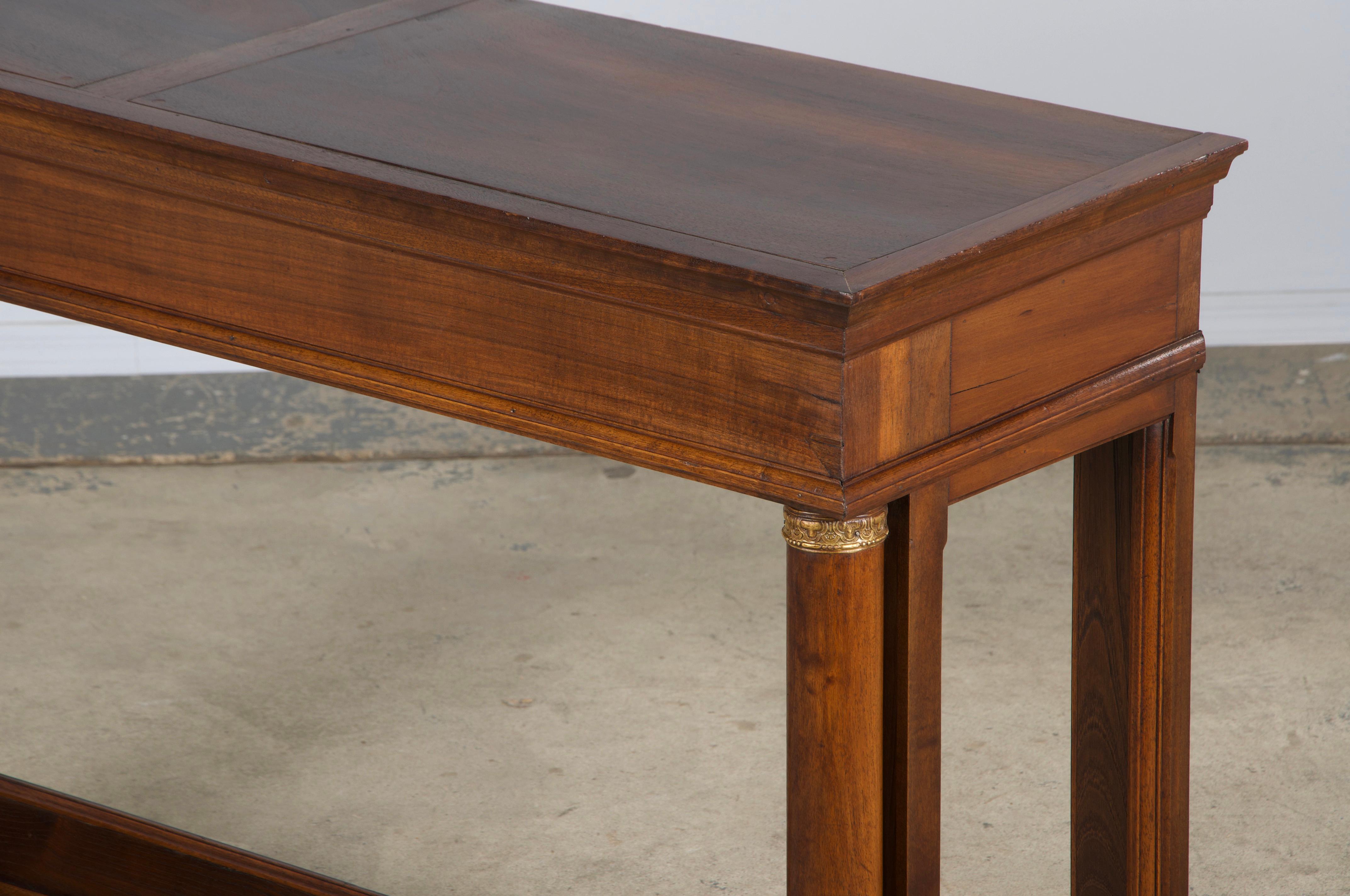 Ancienne table console française en acajou de style Empire en vente 3