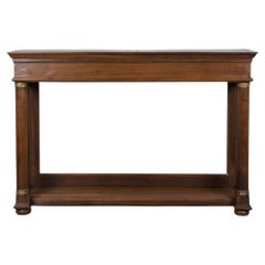 Antique French Empire Style Mahogany Console Table