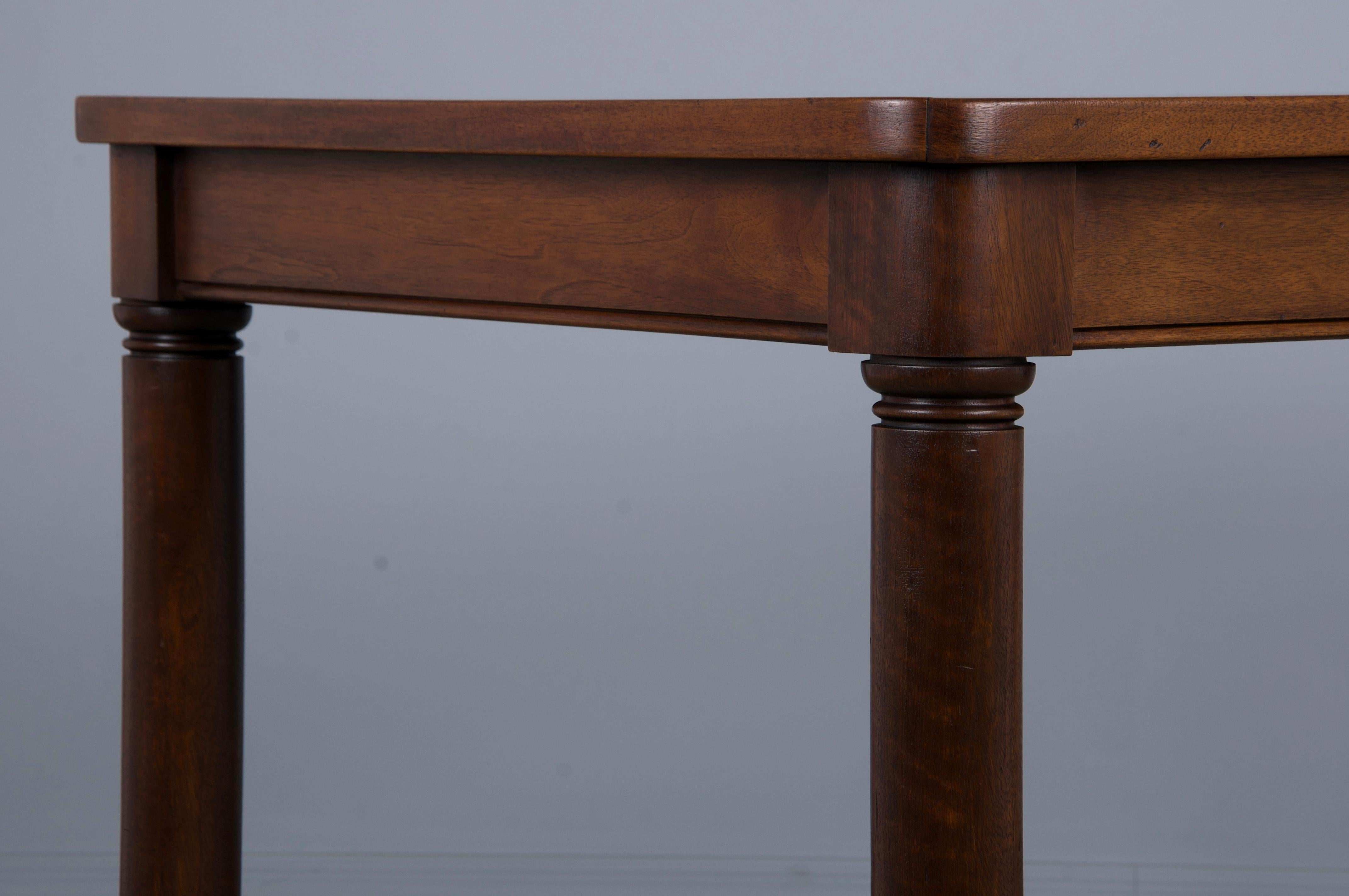 Ancienne table à écrire française de style Empire en acajou en vente 3