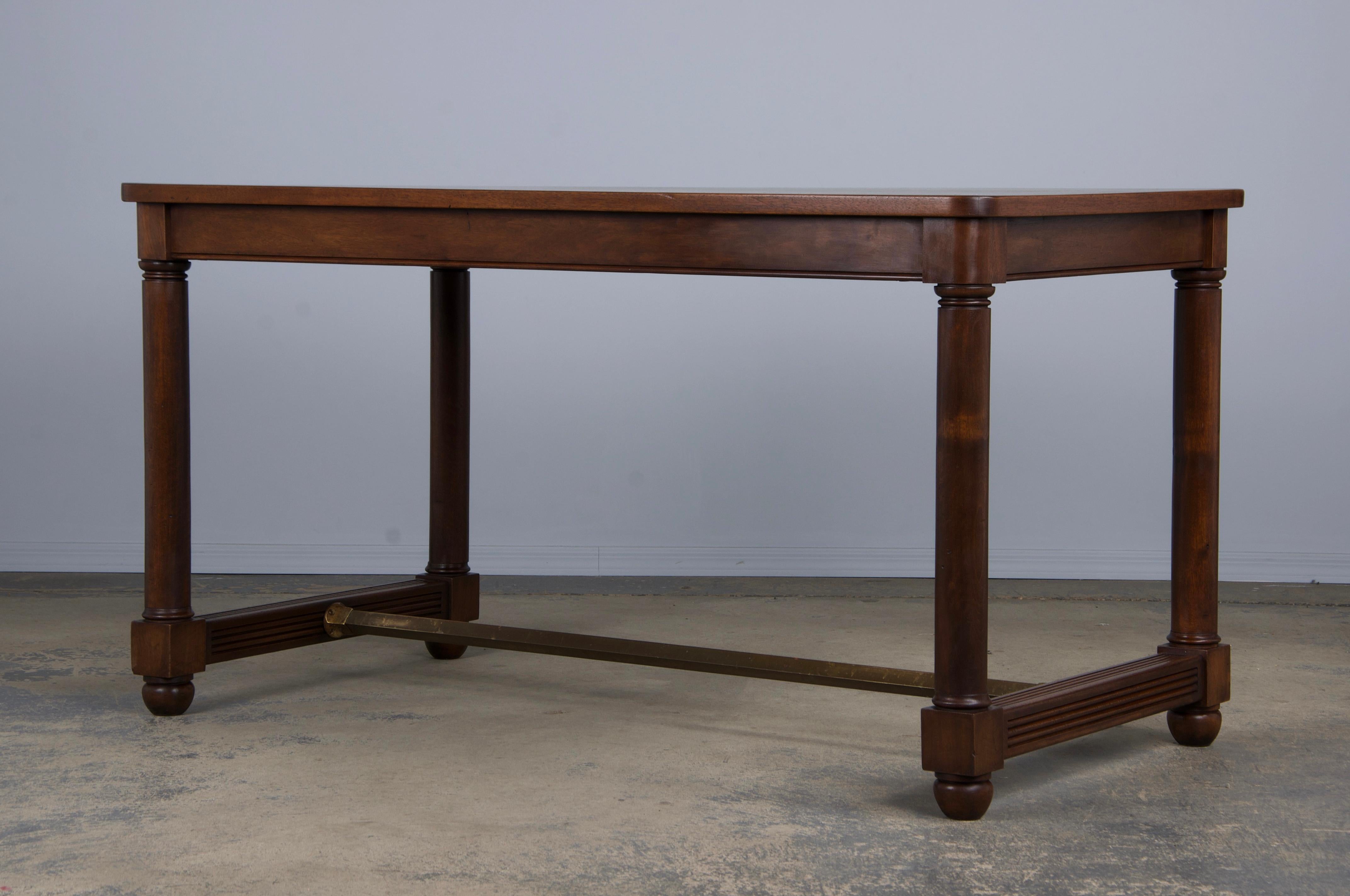Ancienne table à écrire française de style Empire en acajou en vente 8