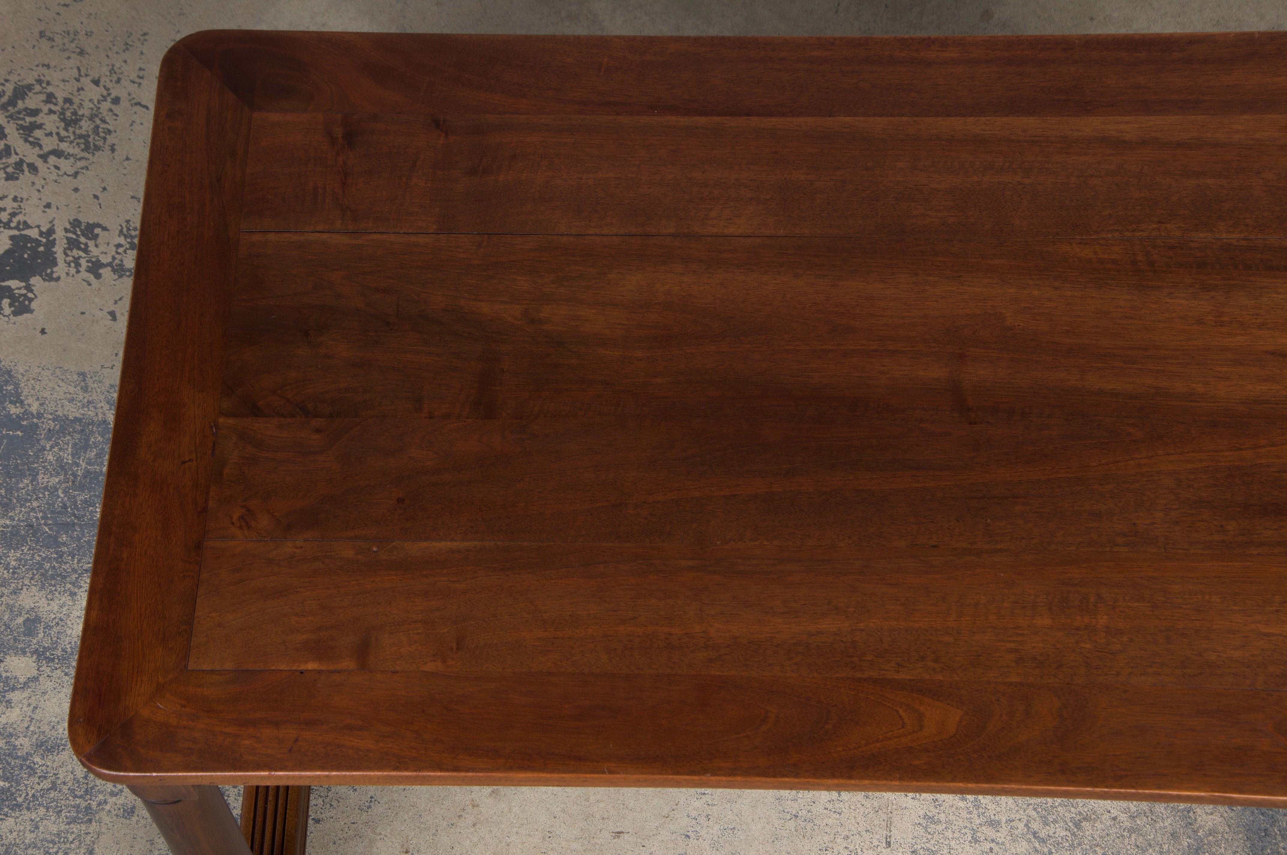 Laiton Ancienne table à écrire française de style Empire en acajou en vente