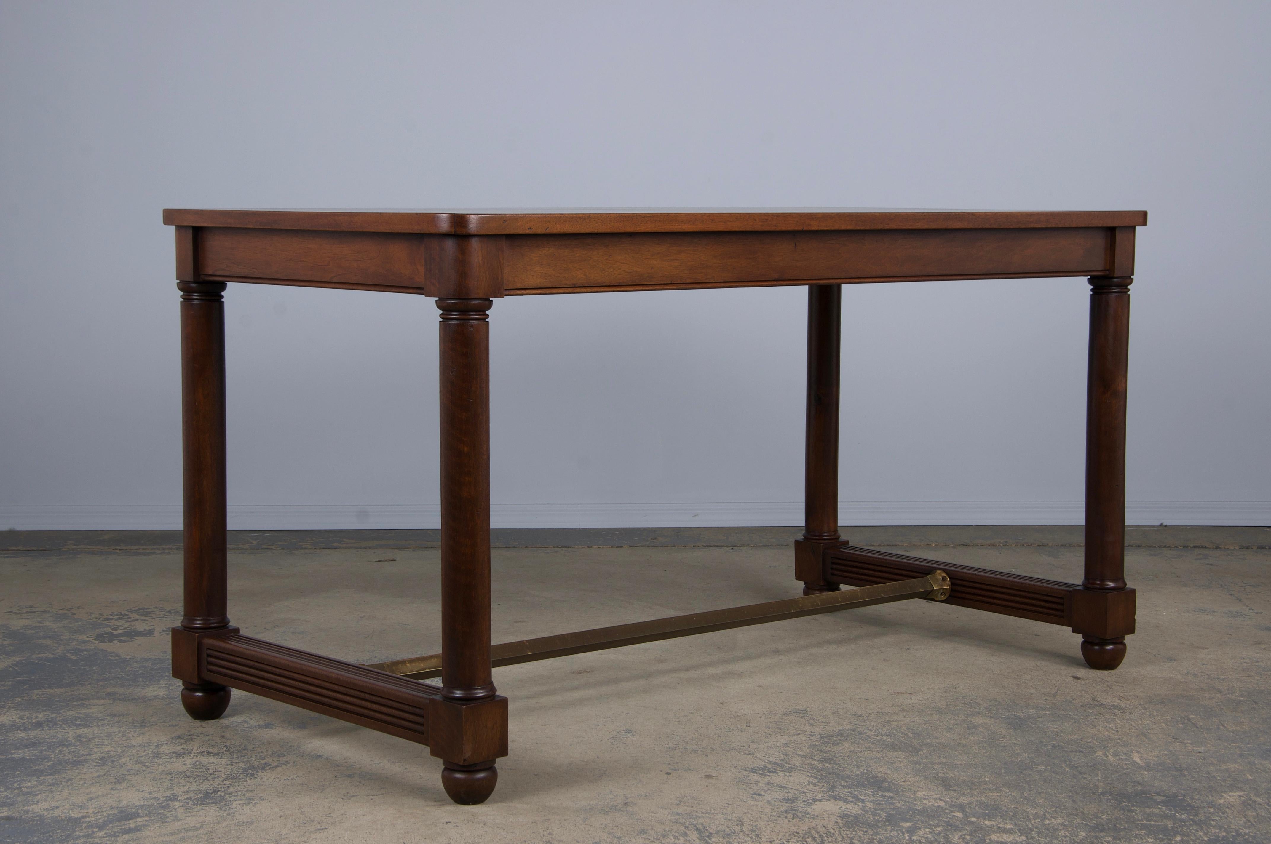 Ancienne table à écrire française de style Empire en acajou en vente 2