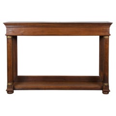 Antique French Empire Style Mahogany Console Table