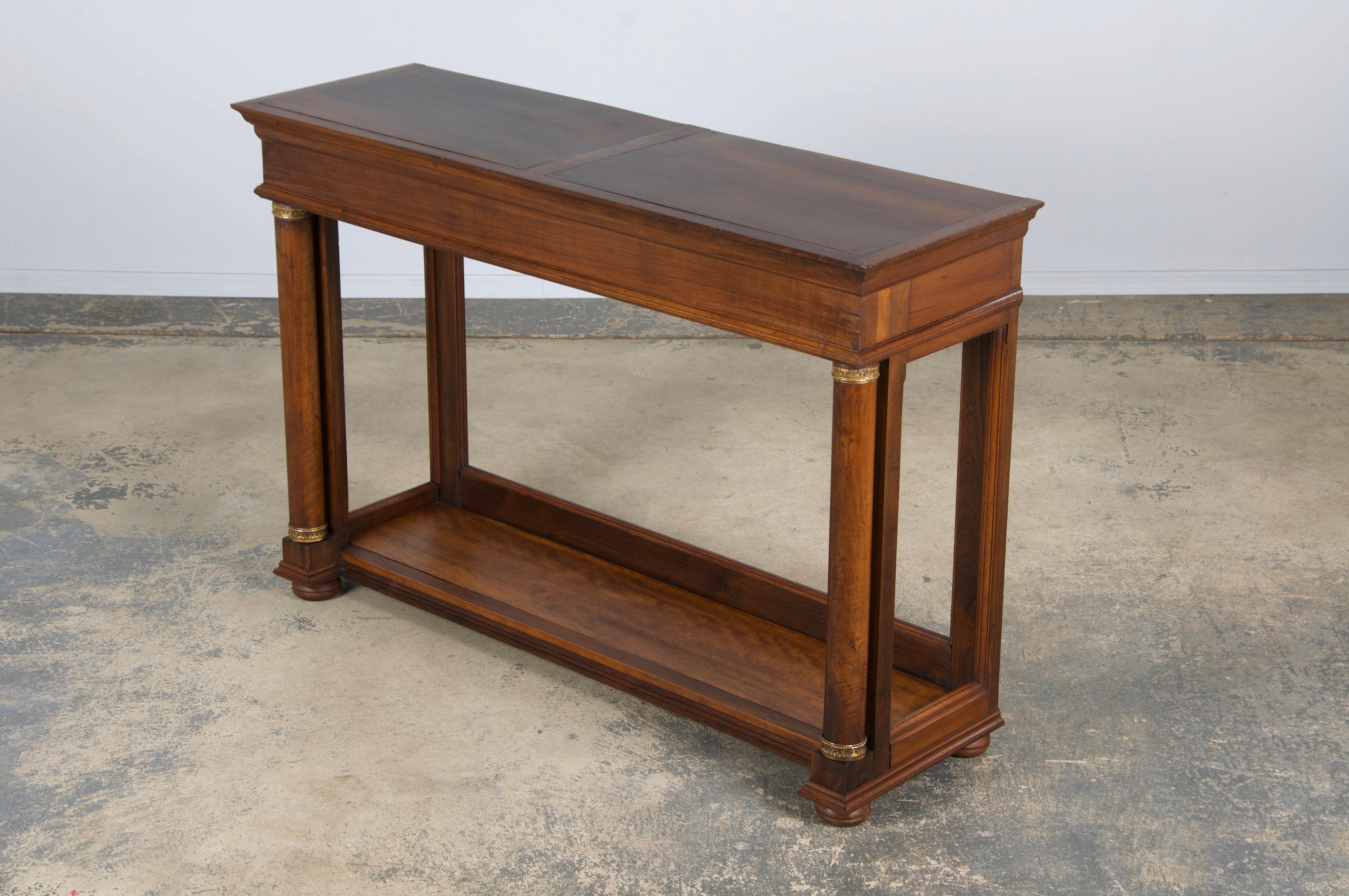Antique French Empire Style Mahogany Console Table 4