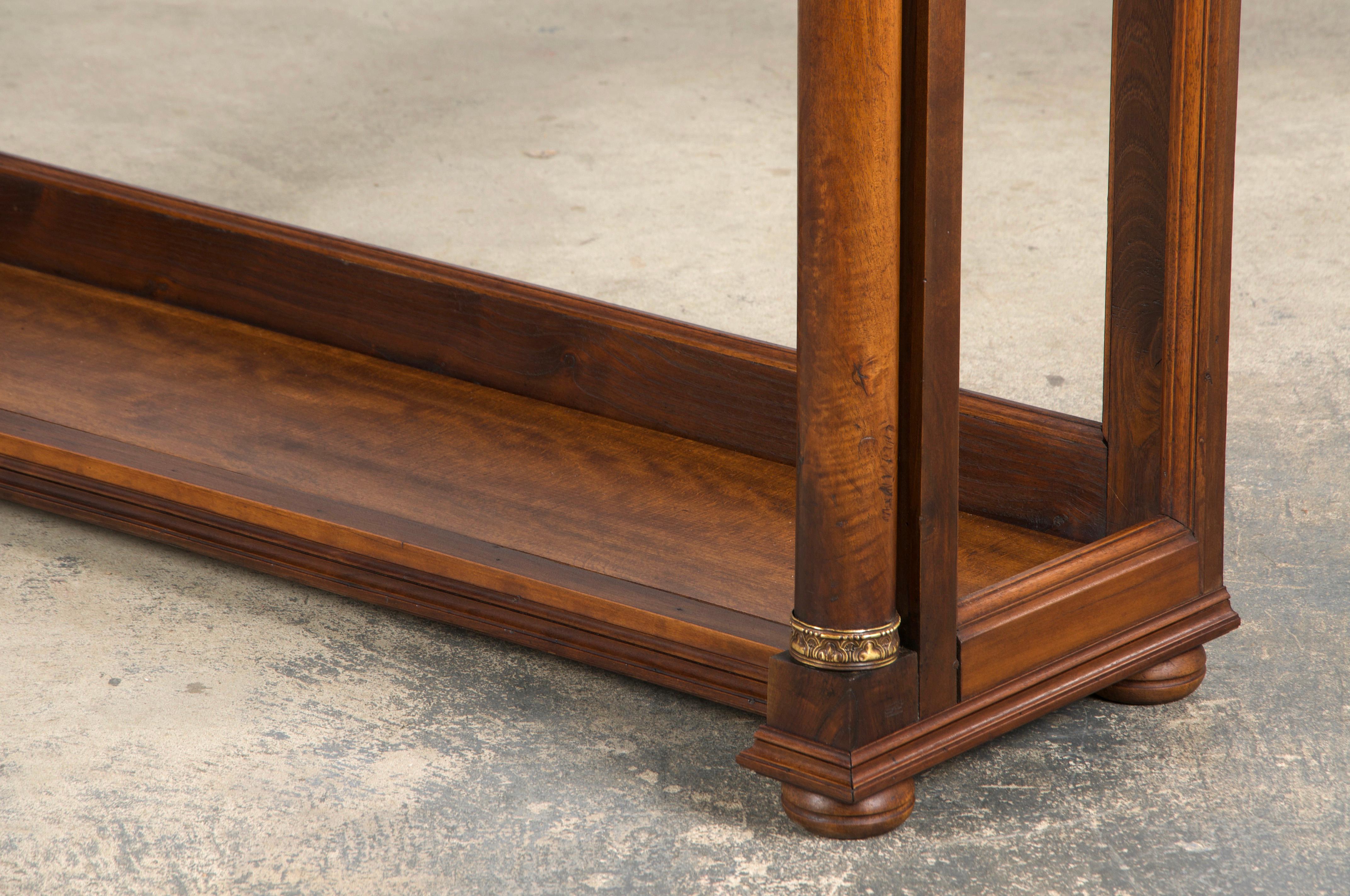 Antique French Empire Style Mahogany Console Table 7