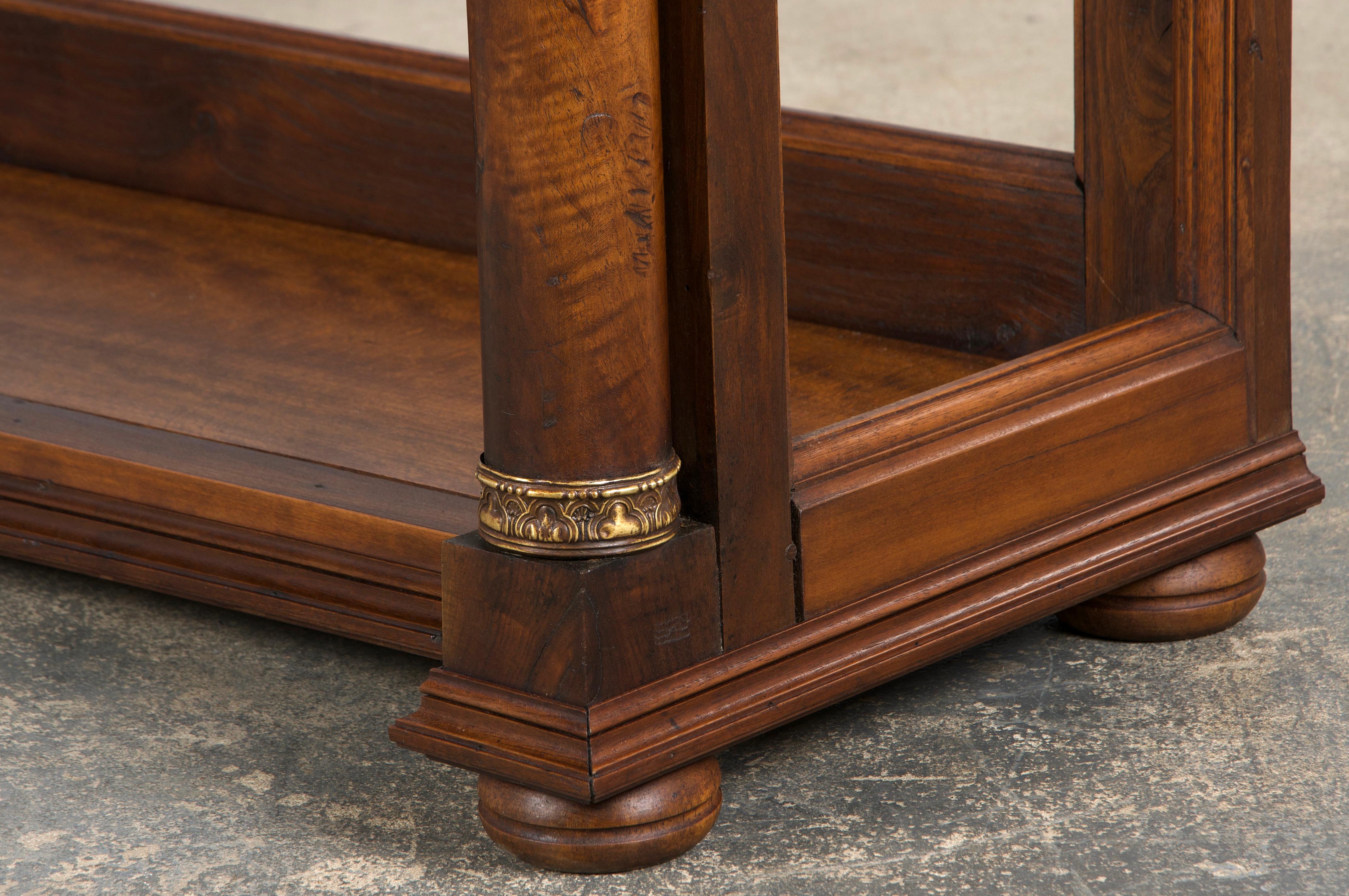 Antique French Empire Style Mahogany Console Table 8