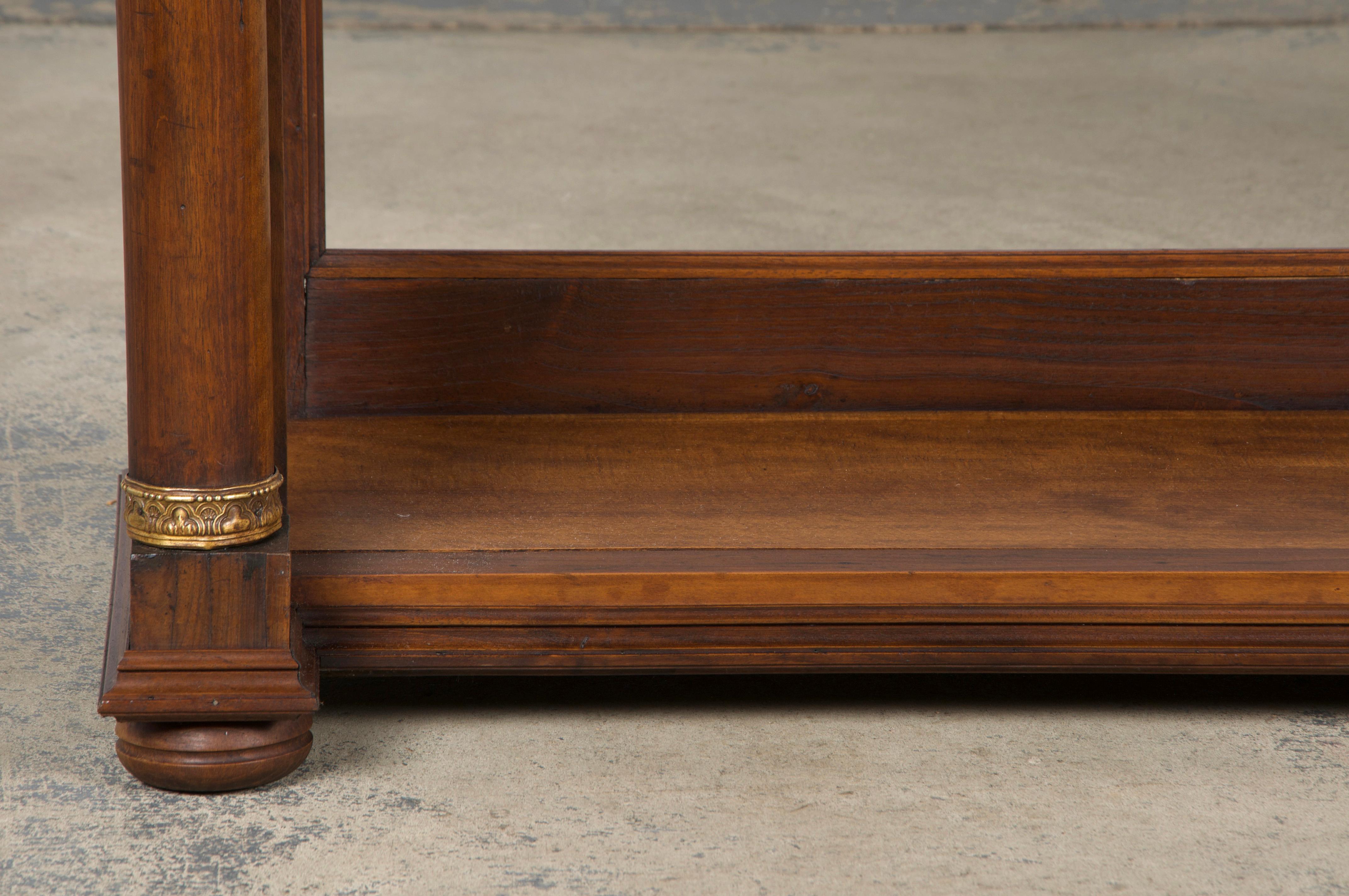 20th Century Antique French Empire Style Mahogany Console Table