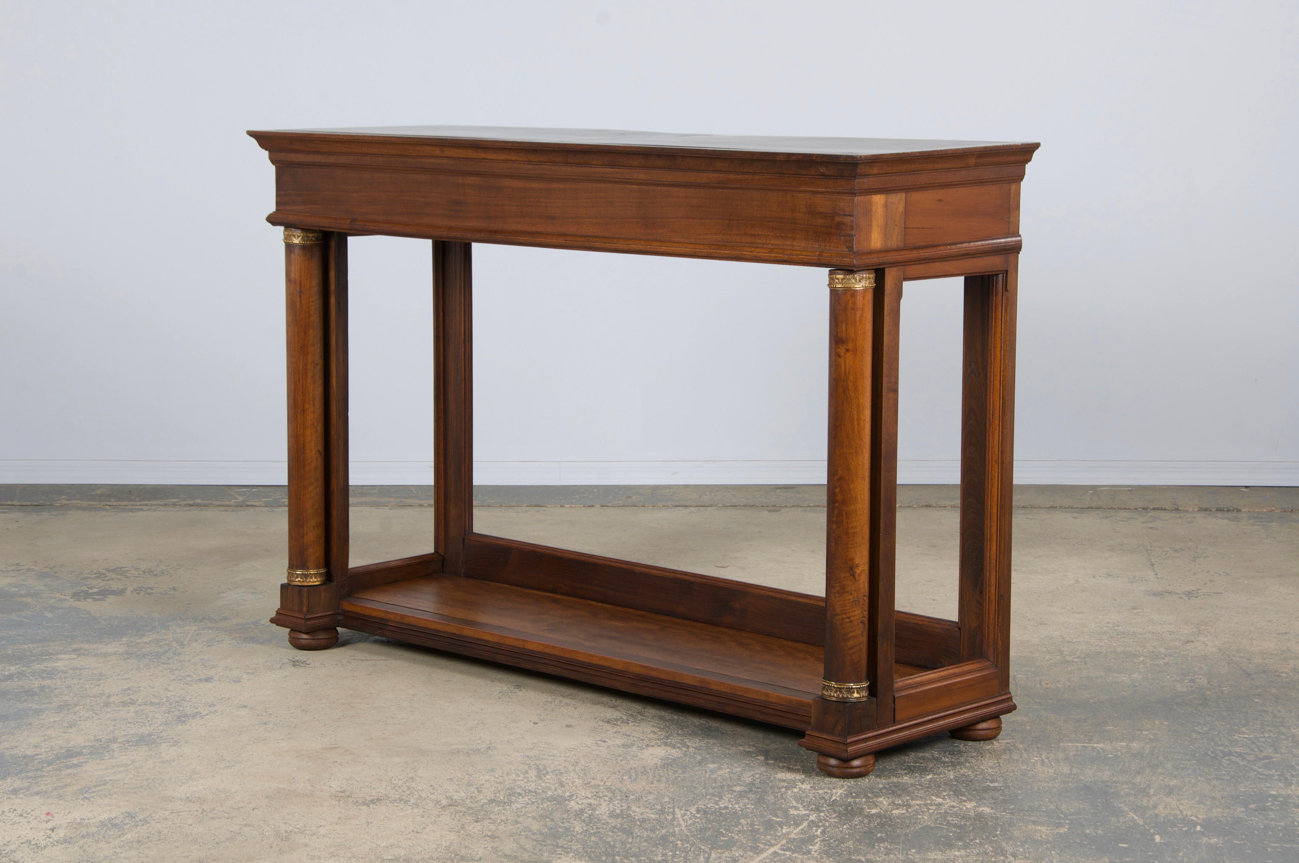 Antique French Empire Style Mahogany Console Table 3