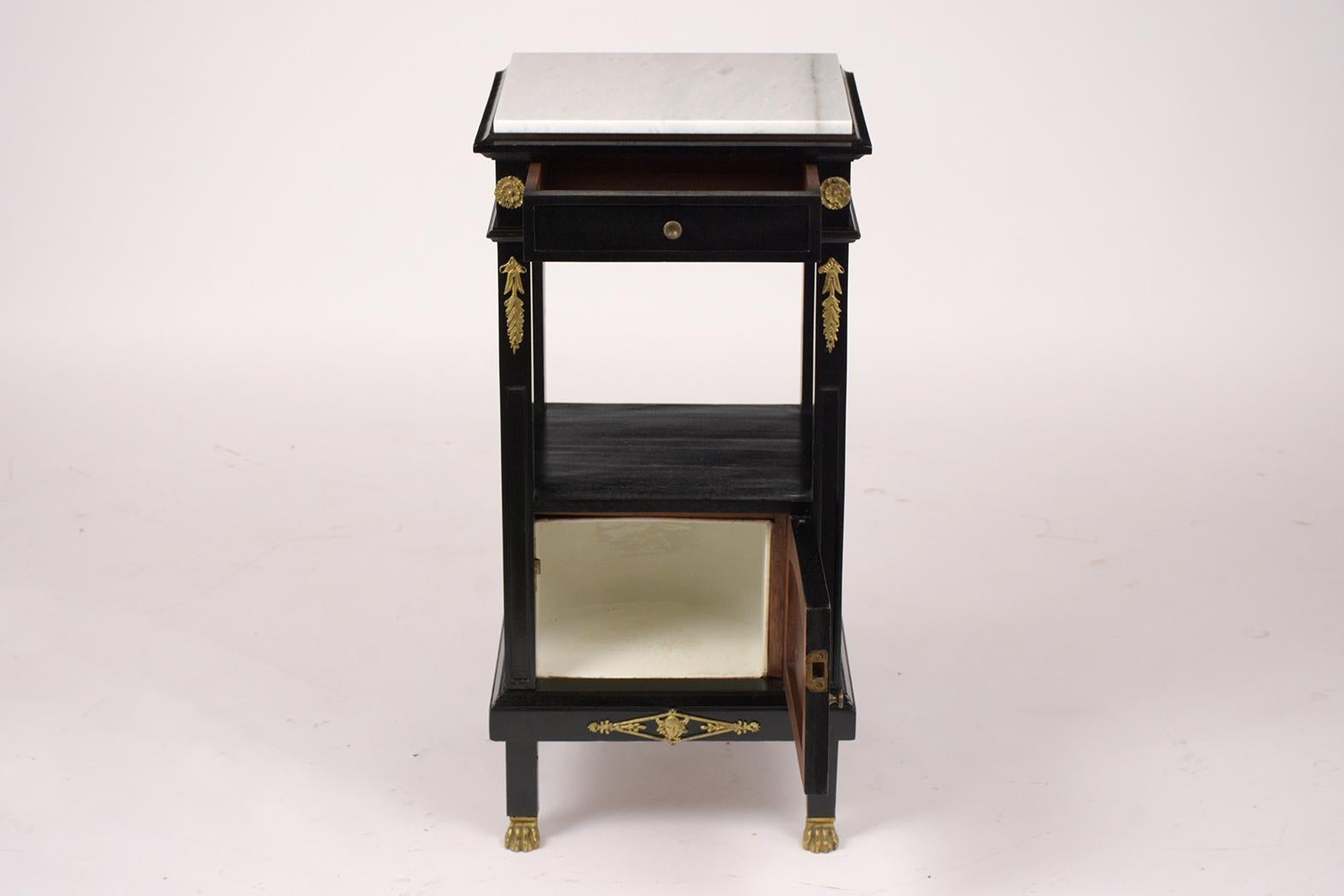 Antique French Empire Style Nightstand 1