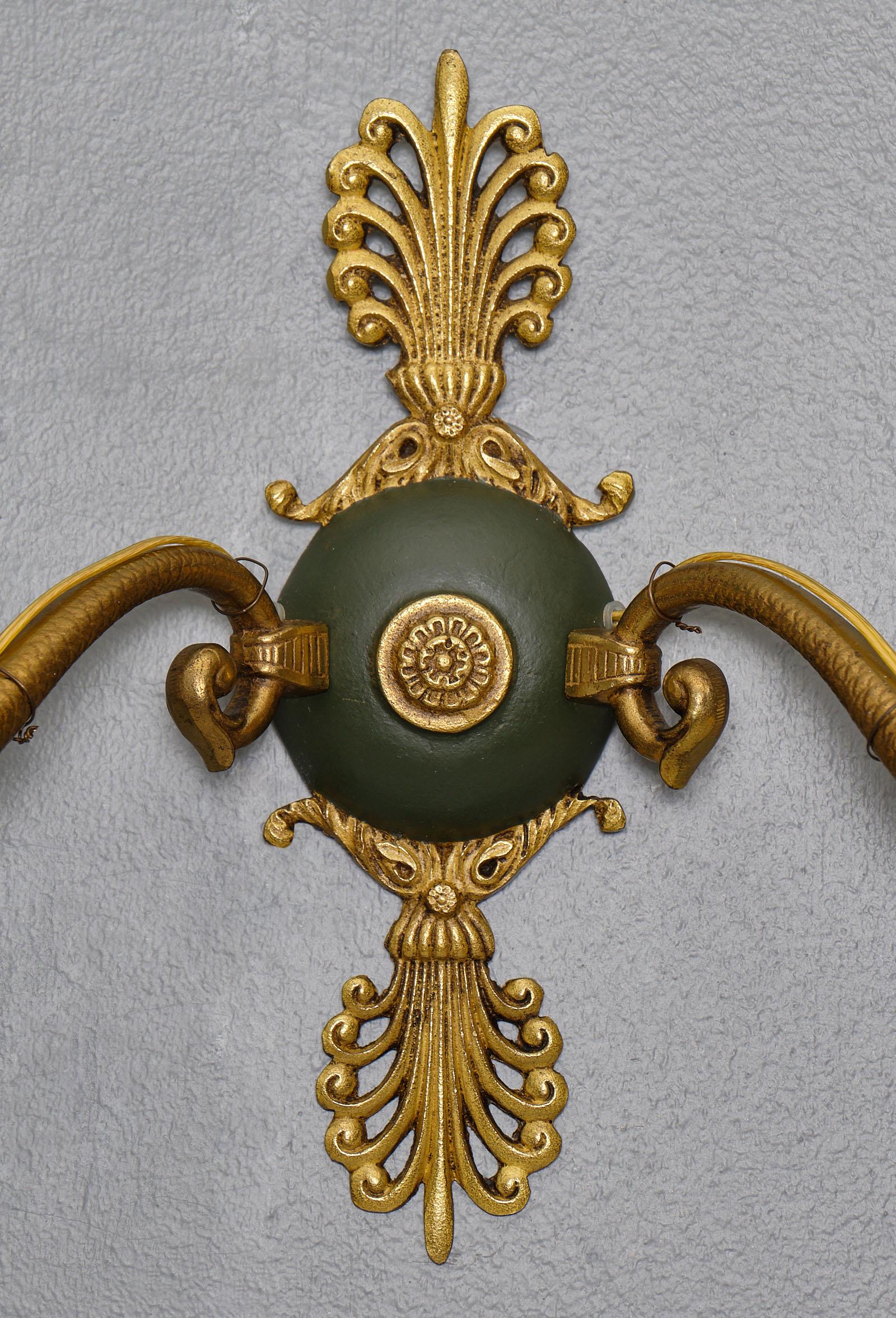 Antique French Empire Style Sconces In Good Condition In Austin, TX