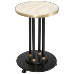 Antique French Empire Style Side Table in an Ebonized Mahogany