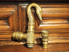 Antique French Empire Swan Faucet, Circa 1820