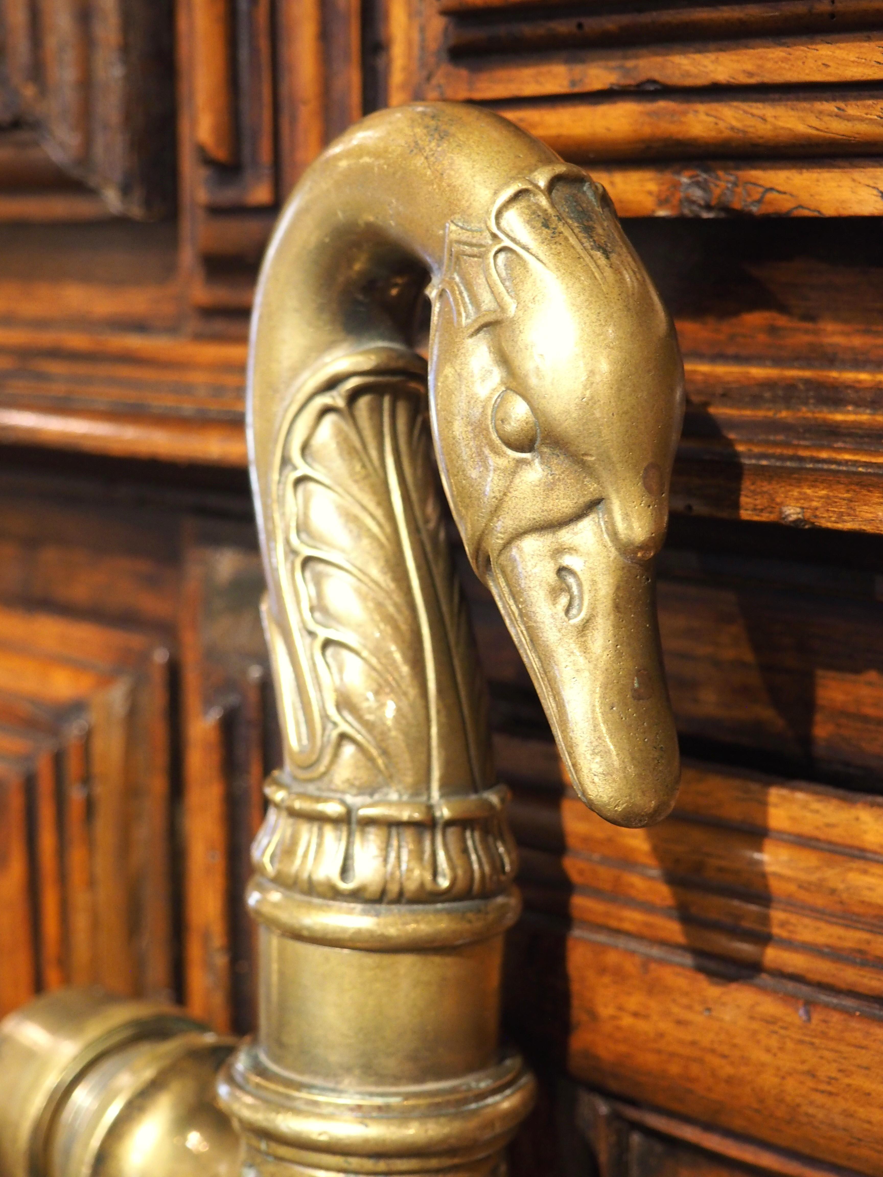 Antique French Empire Swan Faucet, Circa 1820 For Sale 2