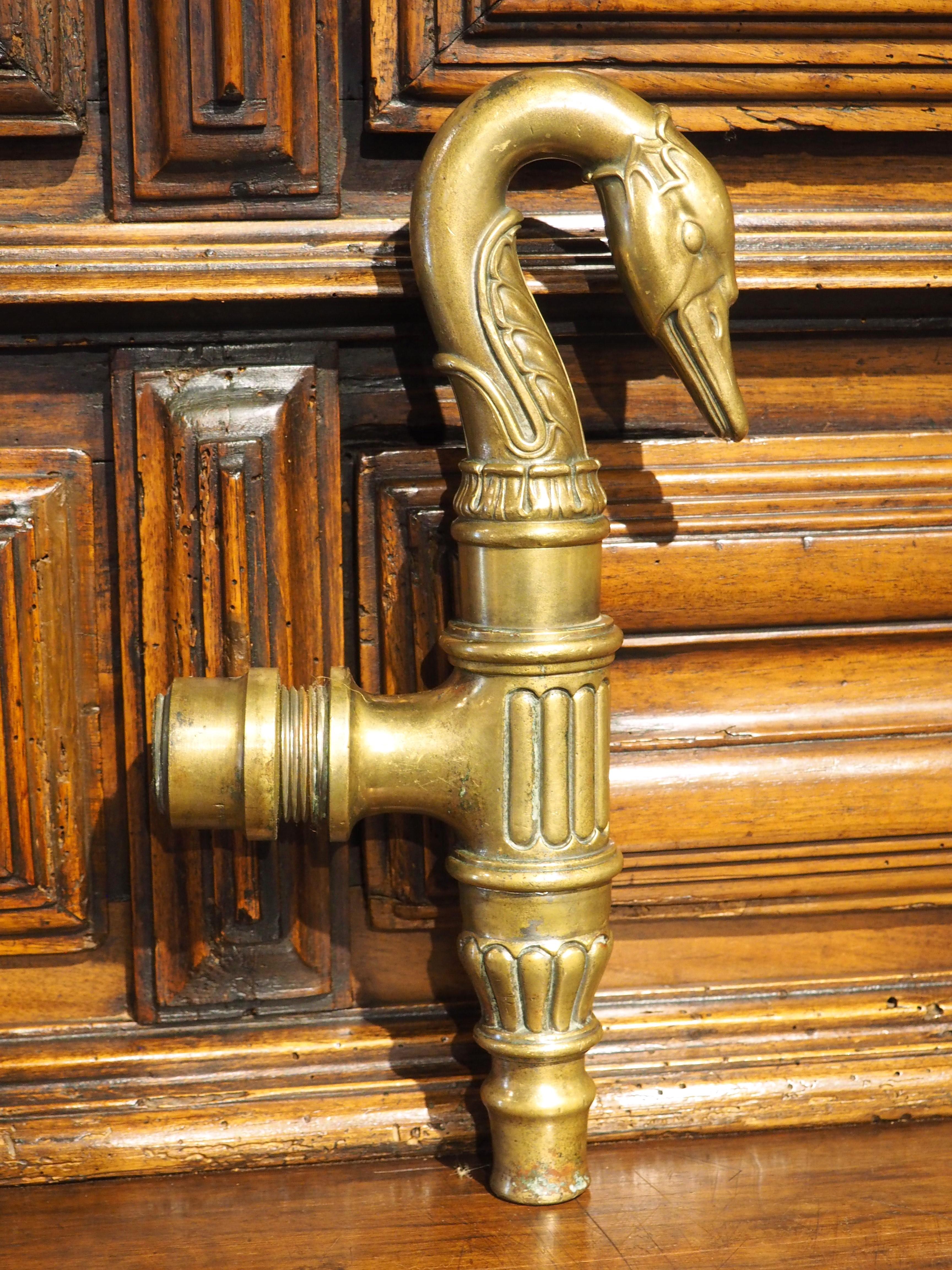 Antique French Empire Swan Faucet, Circa 1820 For Sale 3