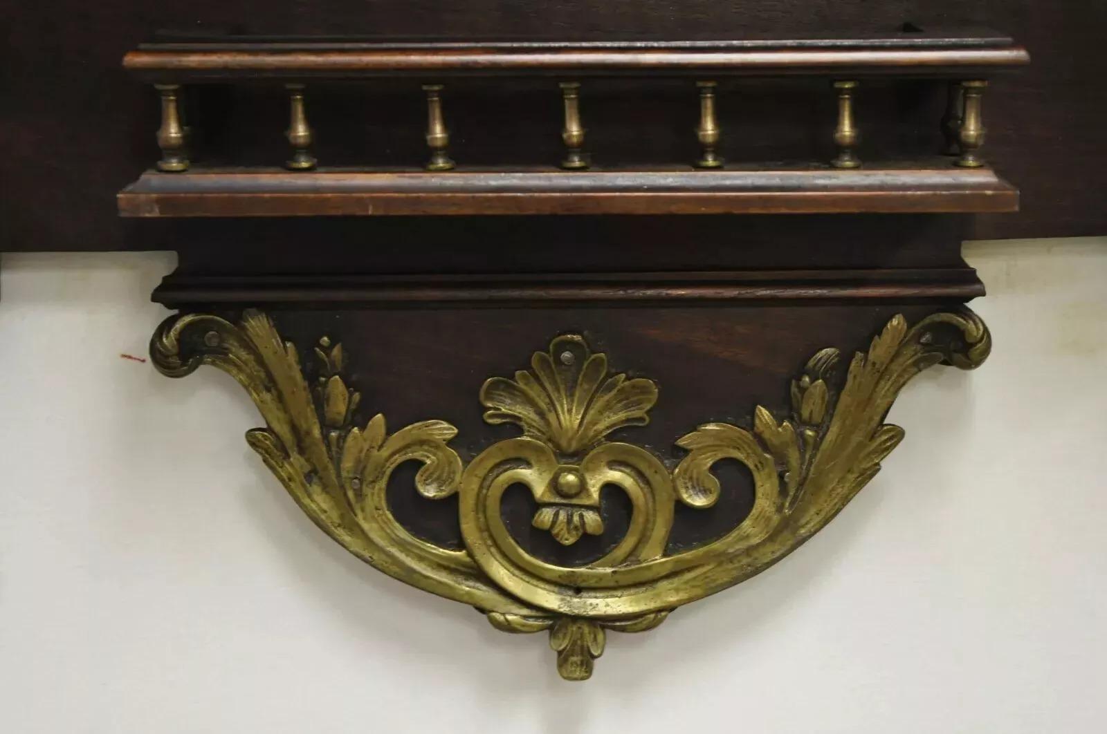 Antique French Empire Victorian Bronze Ormolu Walnut Vatican Wall Clock In Good Condition For Sale In Philadelphia, PA