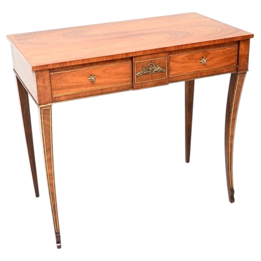 Antique French Empire Walnut Console Table
