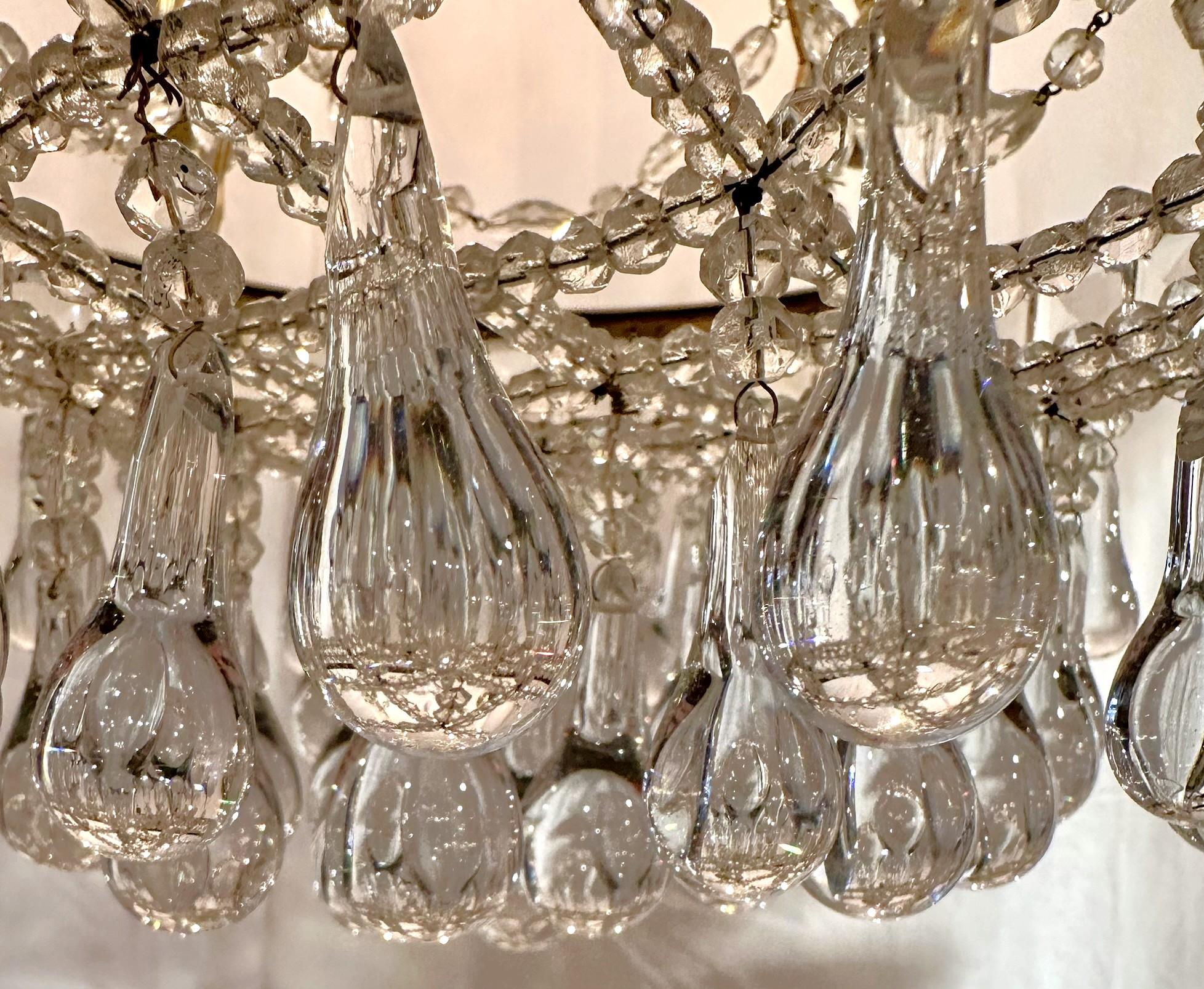 Antique French Empress Eugenie Baccarat Crystal Chandelier, Circa 1865-1885. For Sale 4
