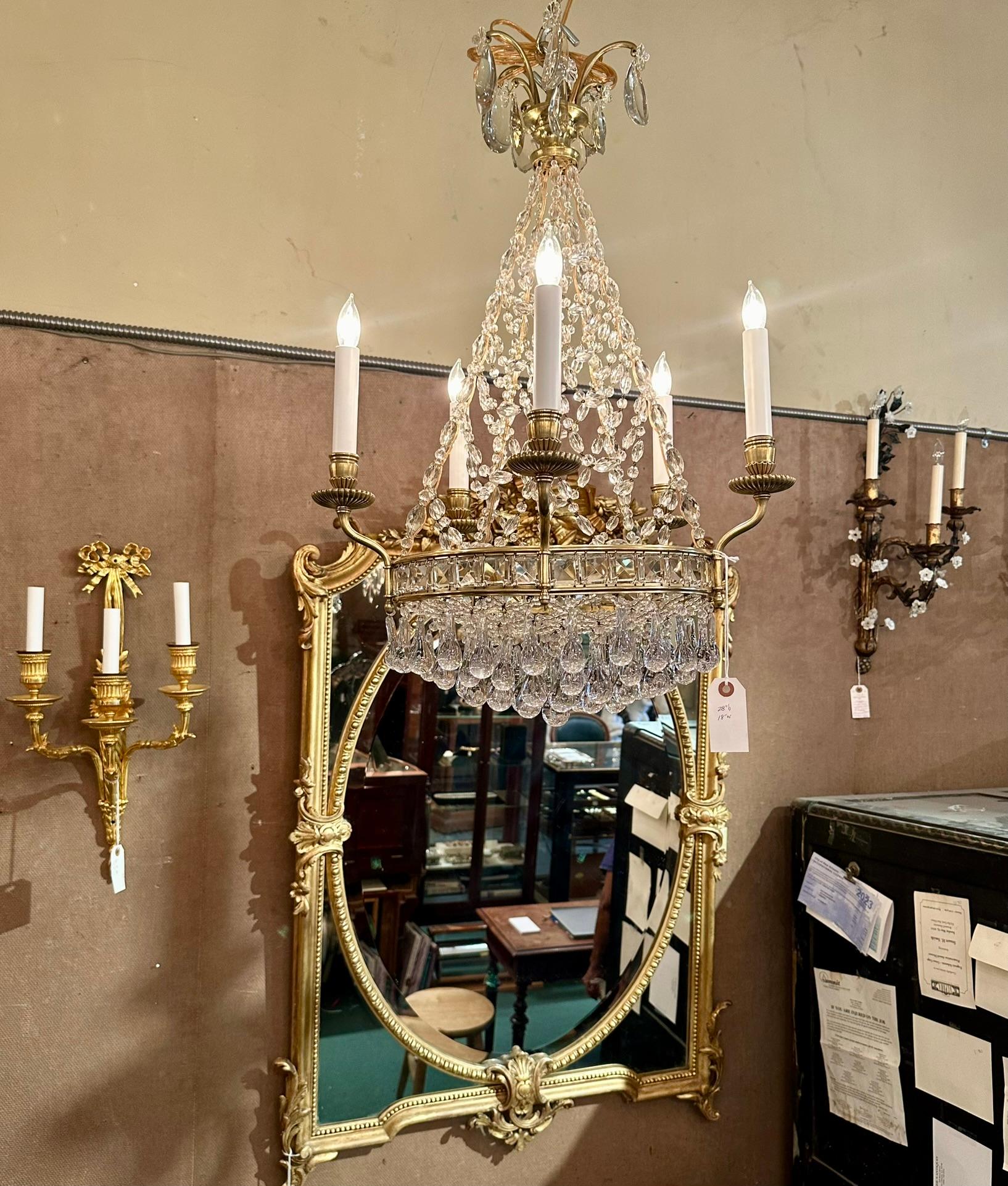 Antique French Empress Eugenie Baccarat Crystal Chandelier, Circa 1865-1885. For Sale 5