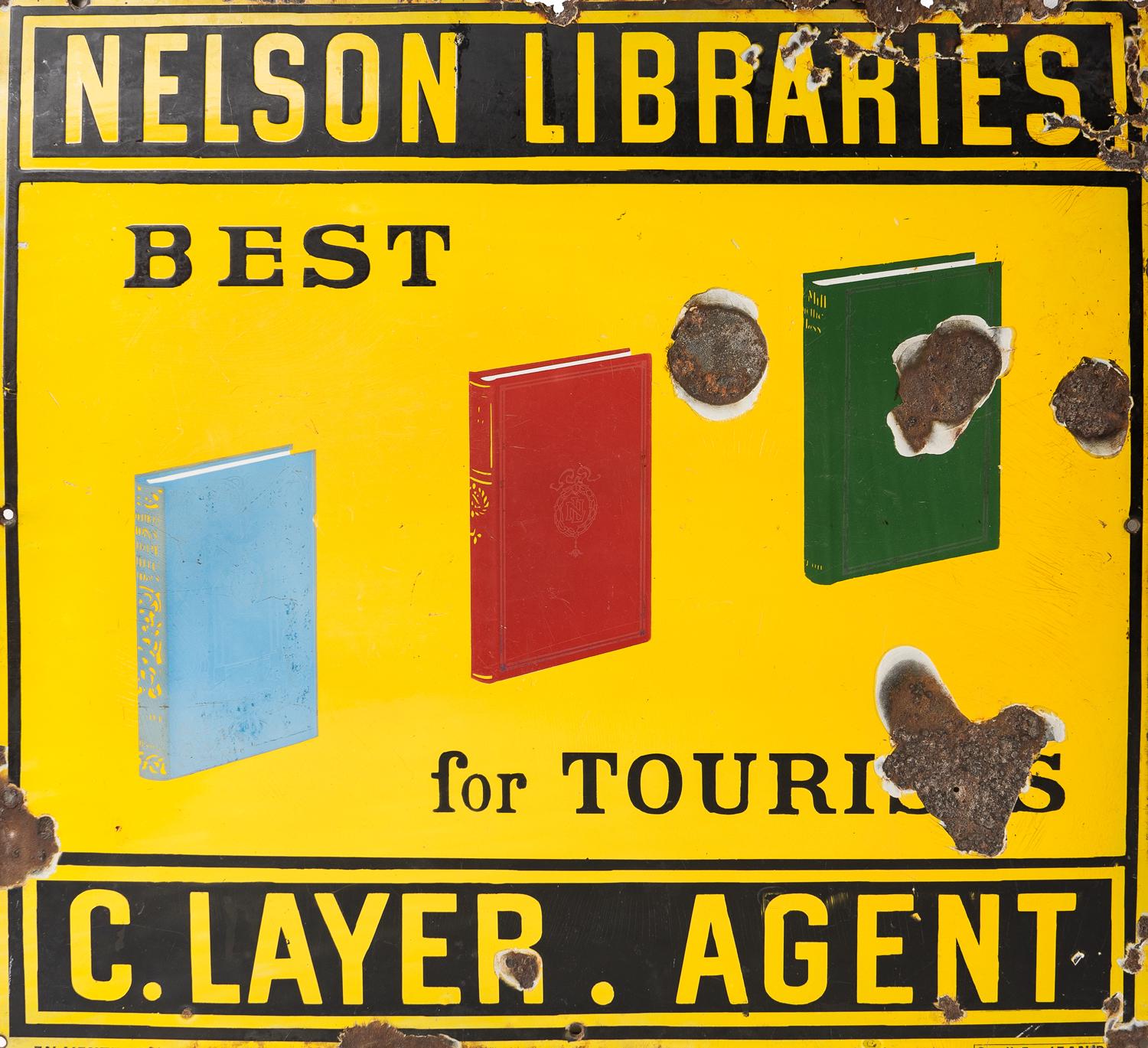 Enameled Antique French Enamel Book Shop Sign, Vintage Publishing Advertising, c. 1920s For Sale