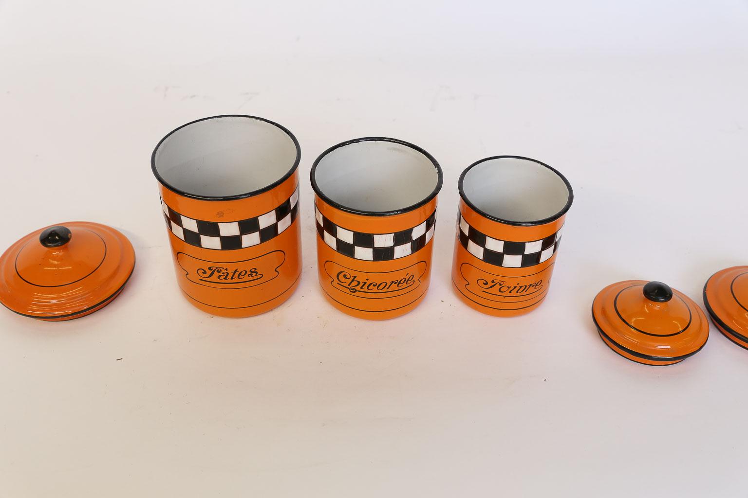 orange canister sets