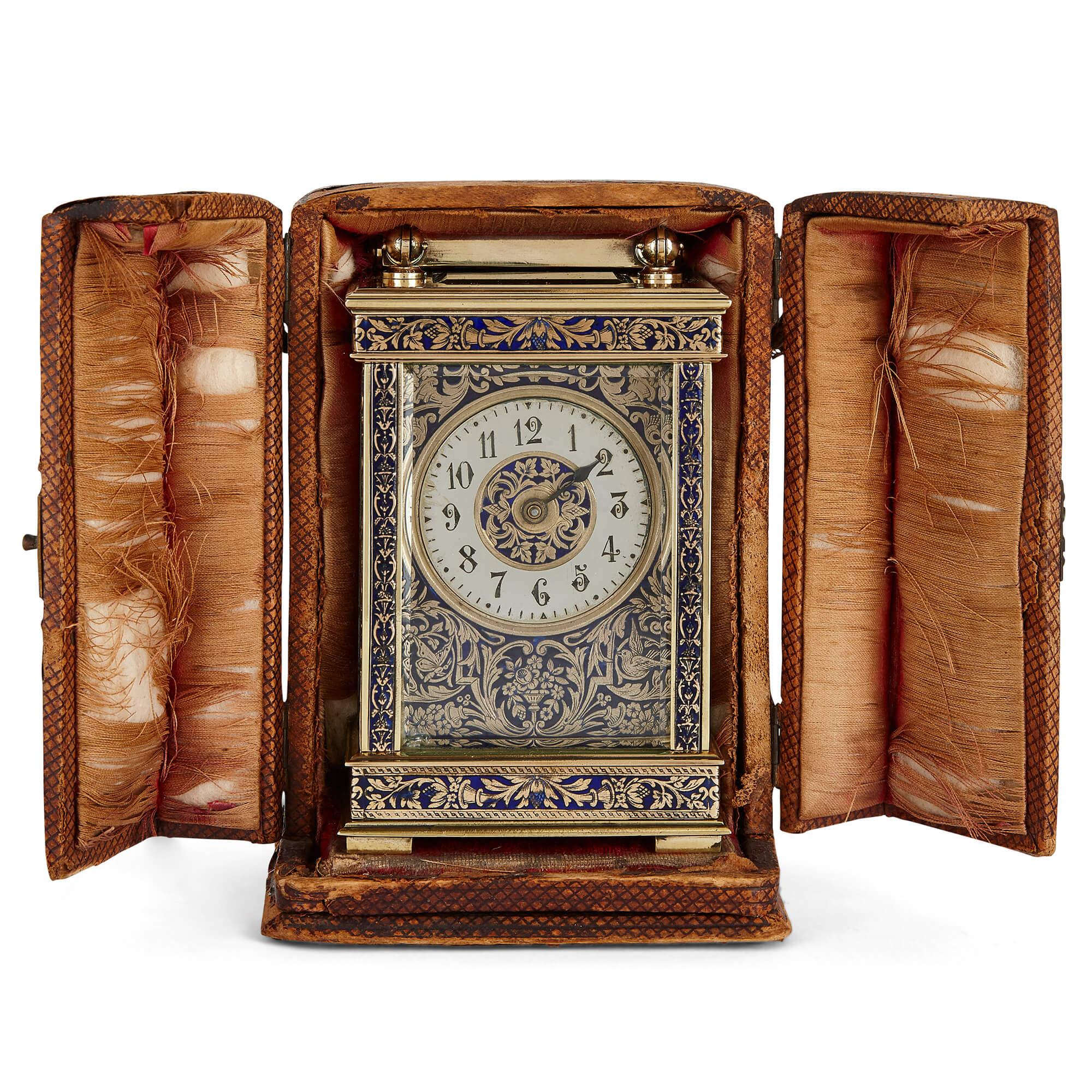 french brass carriage clock