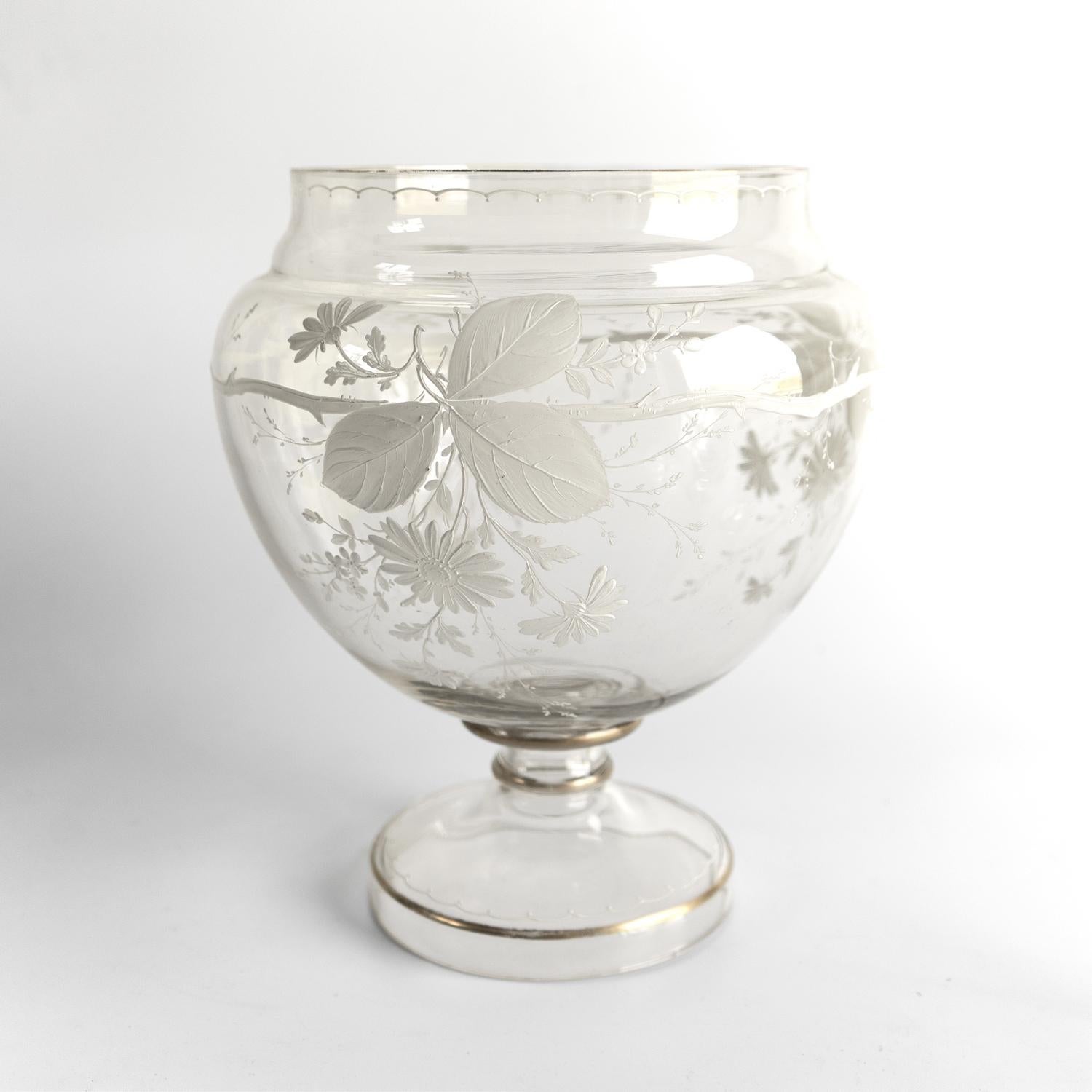 Antique French, ciotola e bicchieri in vetro smaltato, XIX secolo In condizioni buone a Bristol, GB