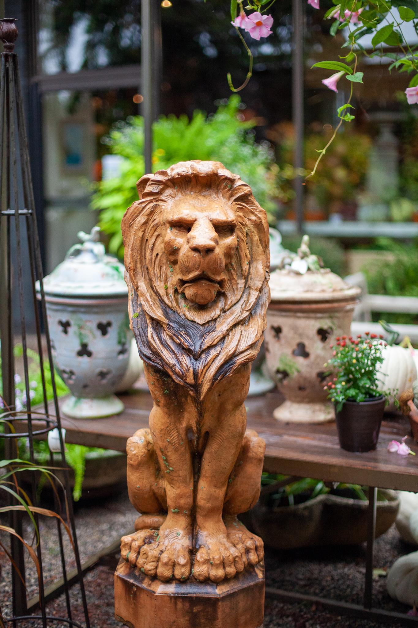 Antique French/ English Terra-Cotta Lion For Sale 1