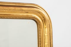 Antique French Specchio inciso e dorato Louis Philippe datato 1876
