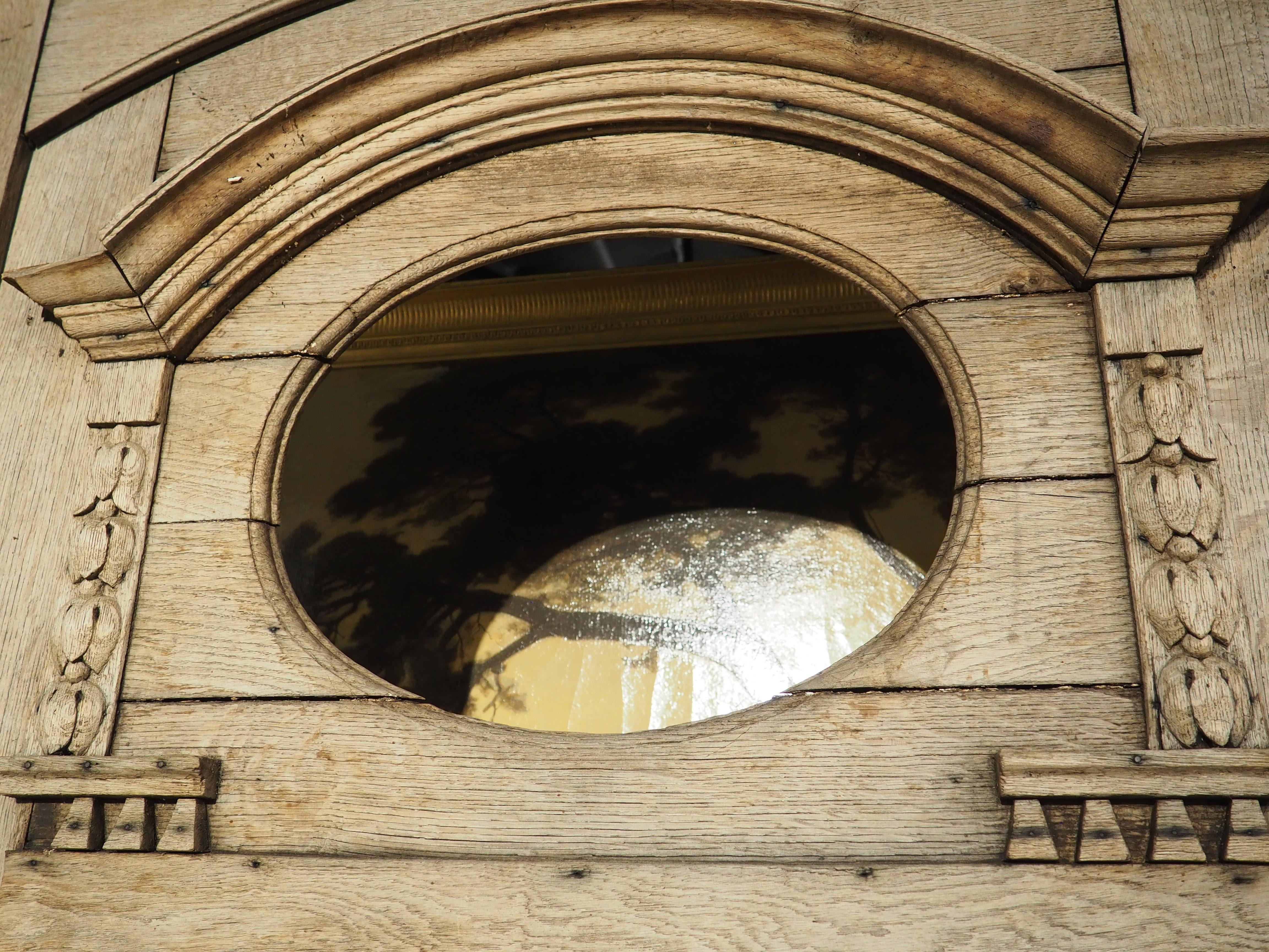 Antique French Entry Door with Original Frame in Weathered Oak, Circa 1880 For Sale 5
