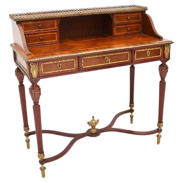 Antique French Escritoire Writing Desk For Sale at 1stDibs
