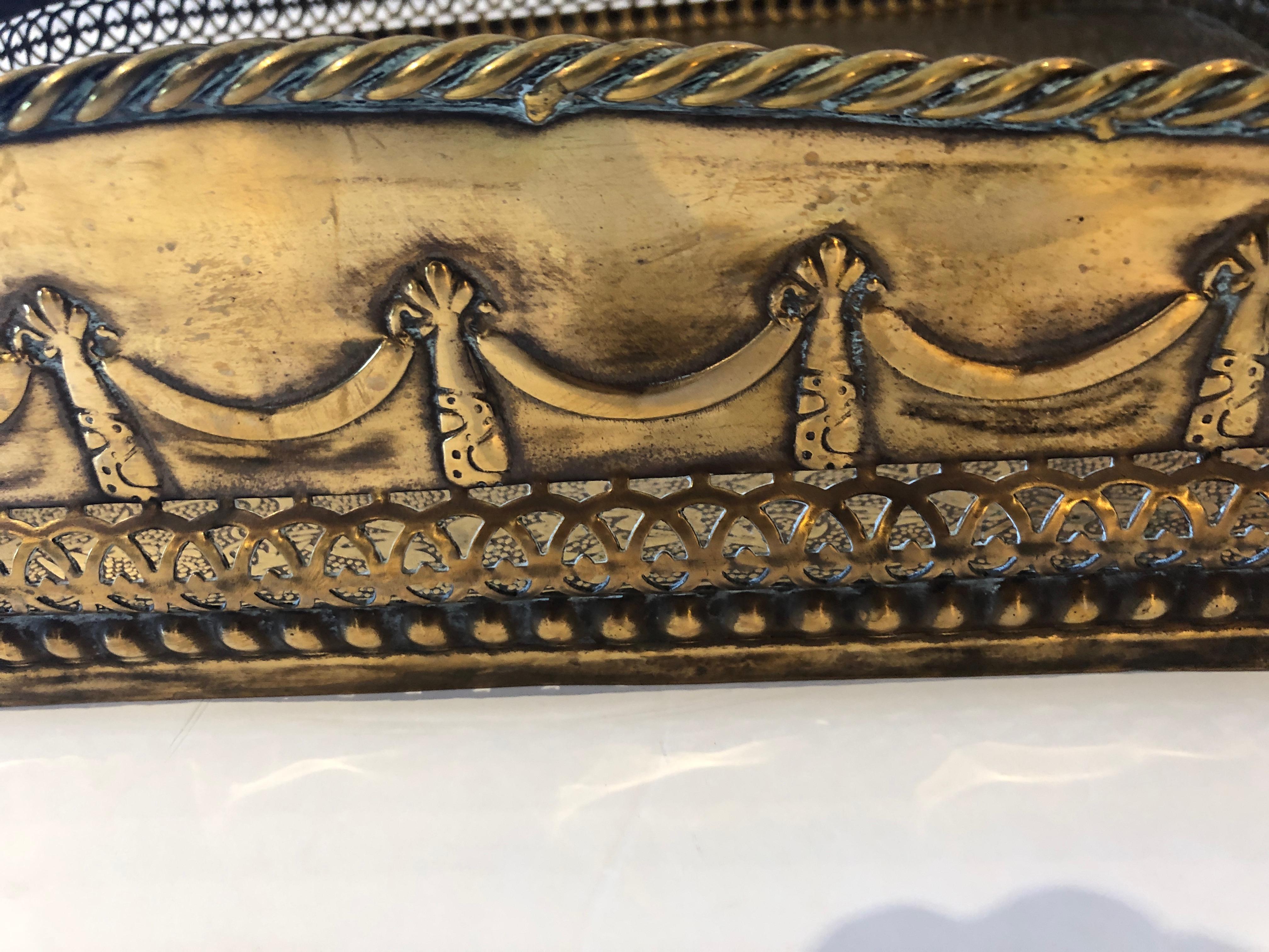 antique brass serving tray
